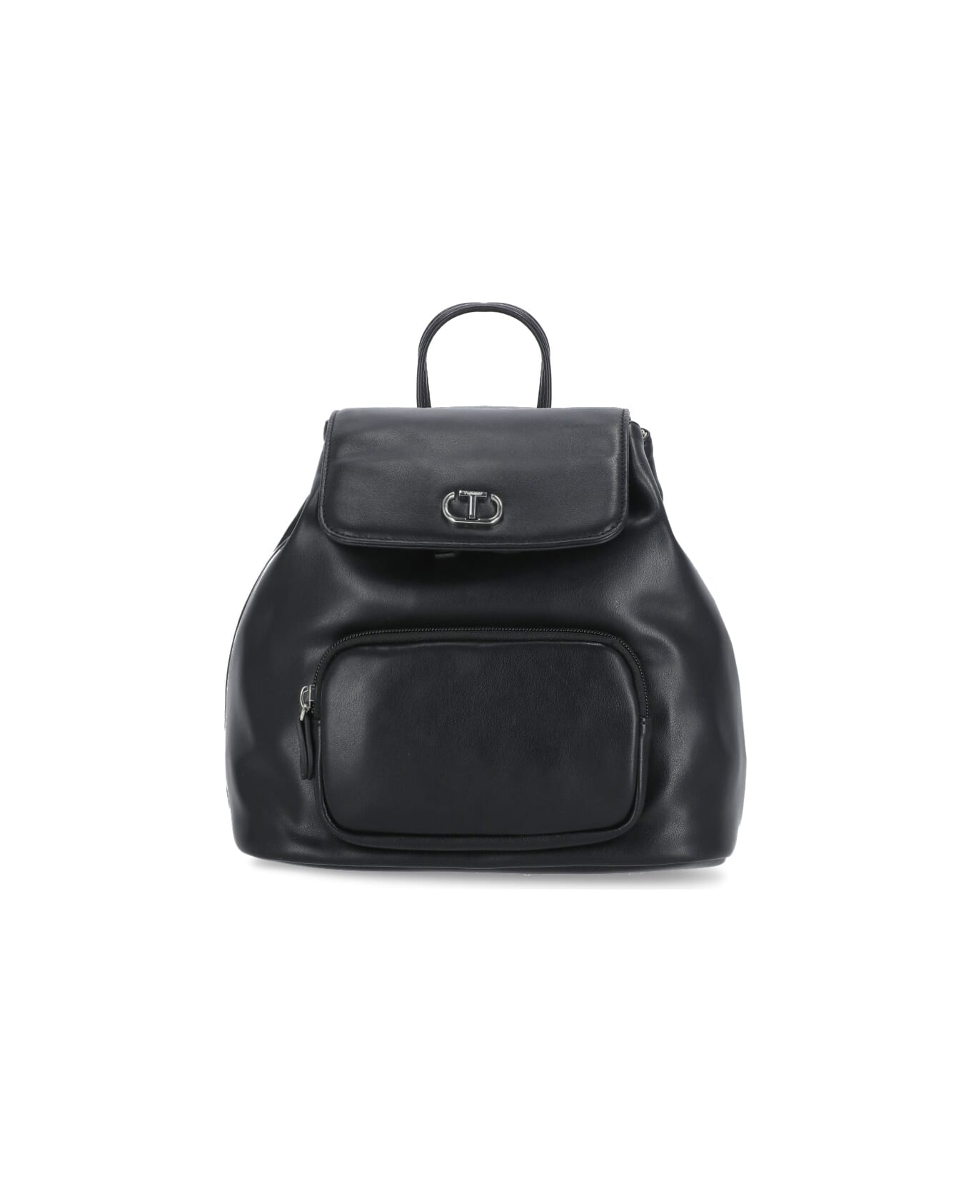 TwinSet Synth Leather Backpack - Black