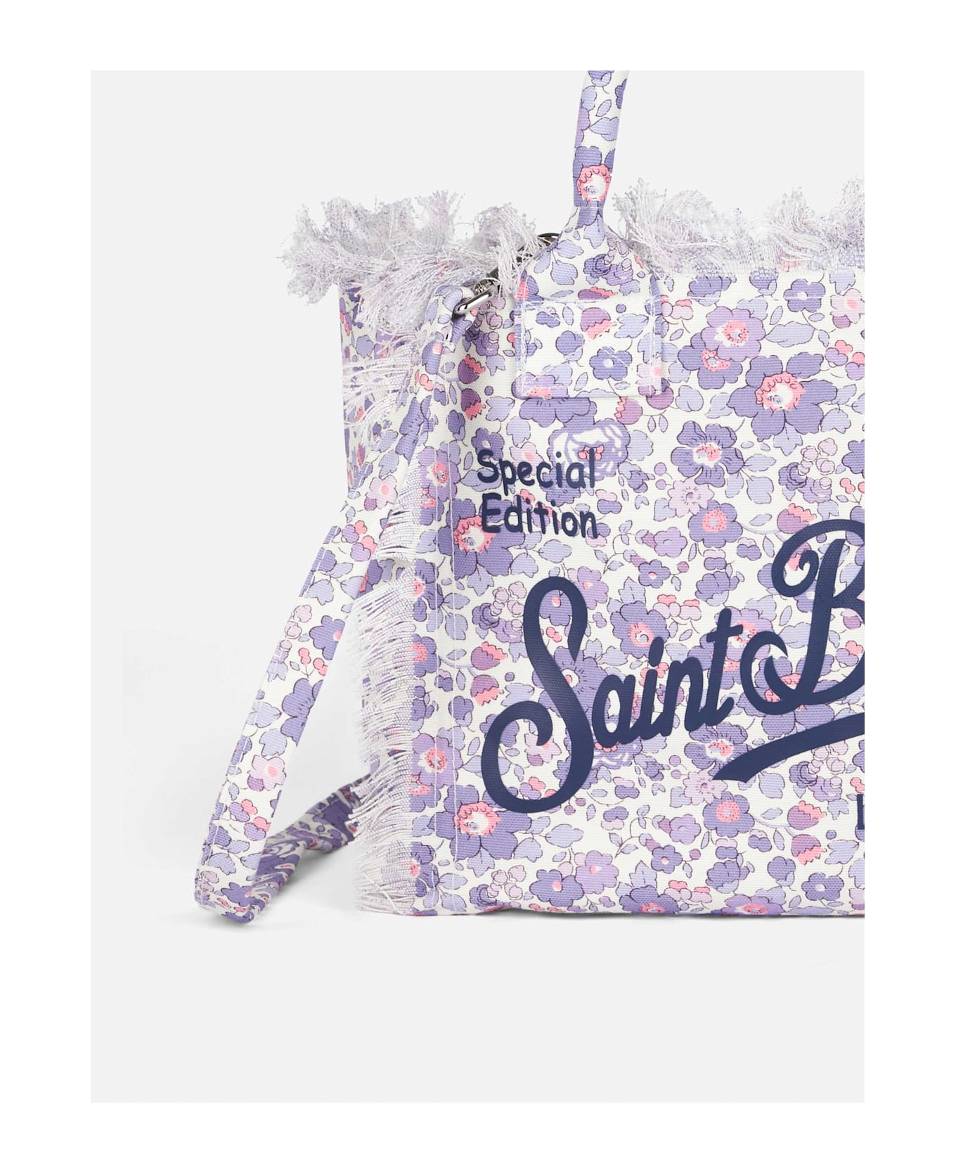 MC2 Saint Barth Betsy Cotton Canvas Colette Liberty Handbag |made With Liberty Fabric - PINK