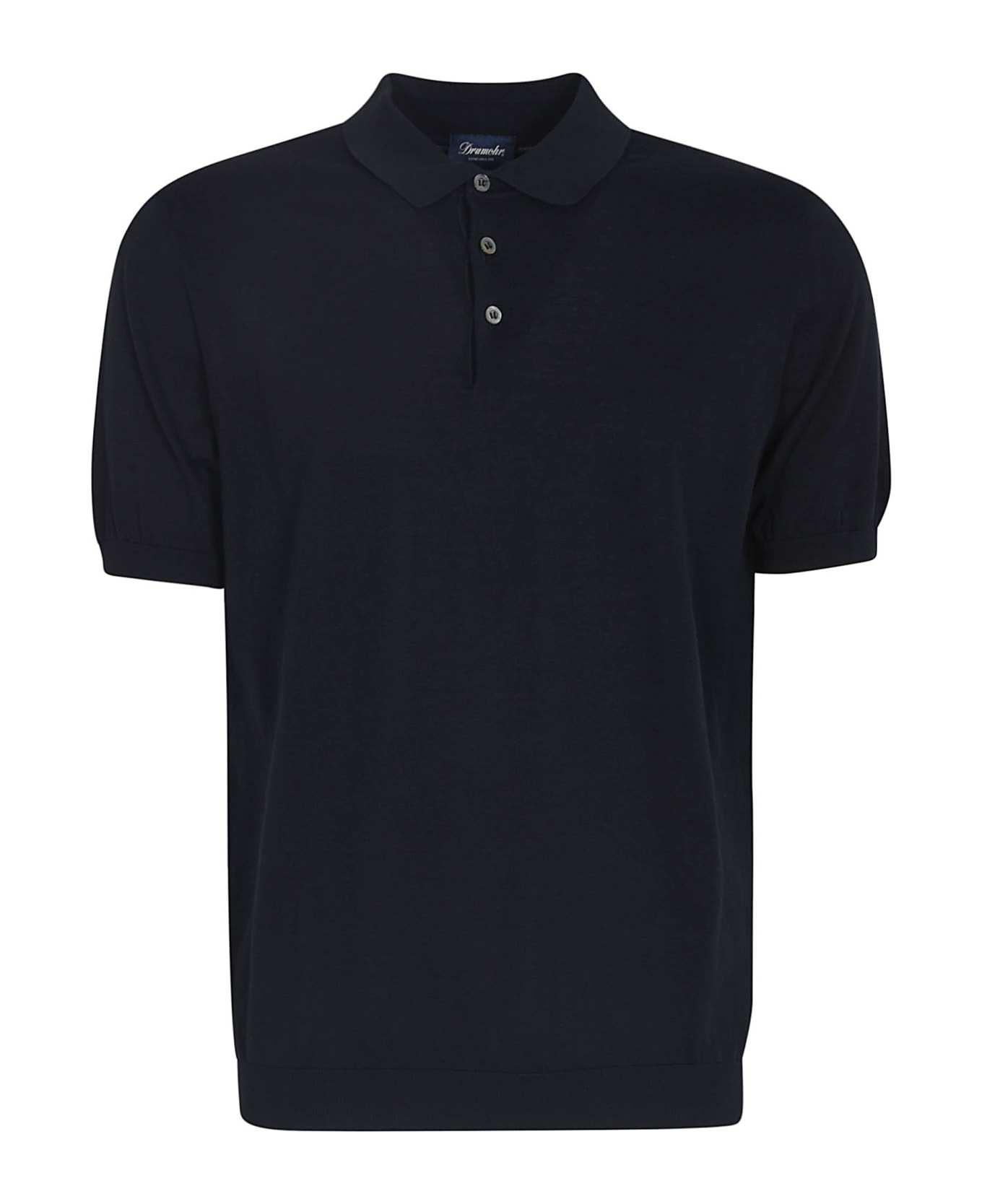 Drumohr Short-sleeved Polo Shirt - Navy シャツ