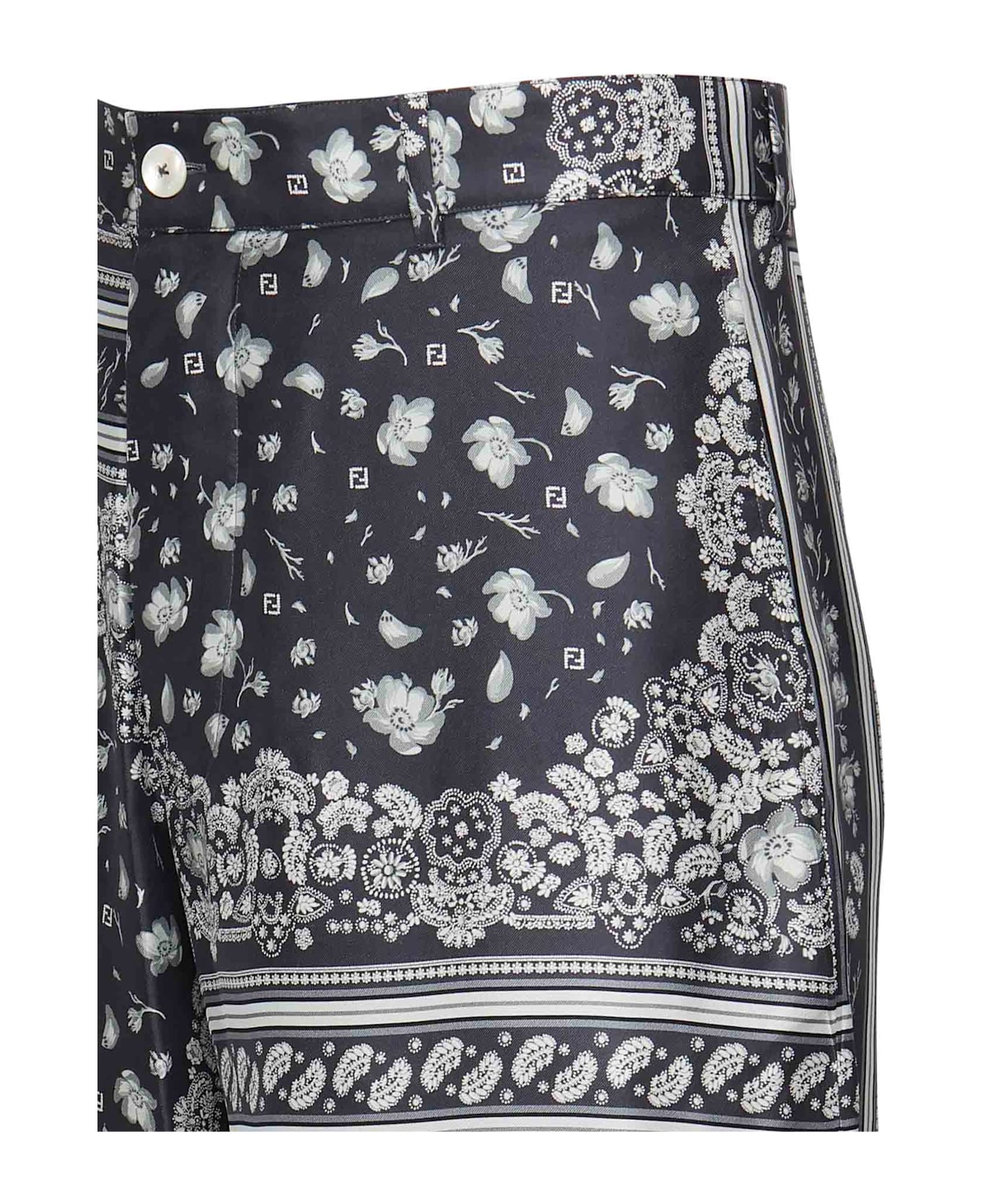 Fendi Silk Shorts - BLUE