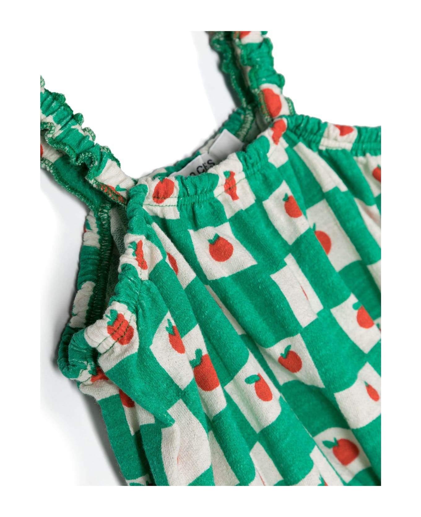 Bobo Choses Green Top For Girl With Tomatoes - Green トップス