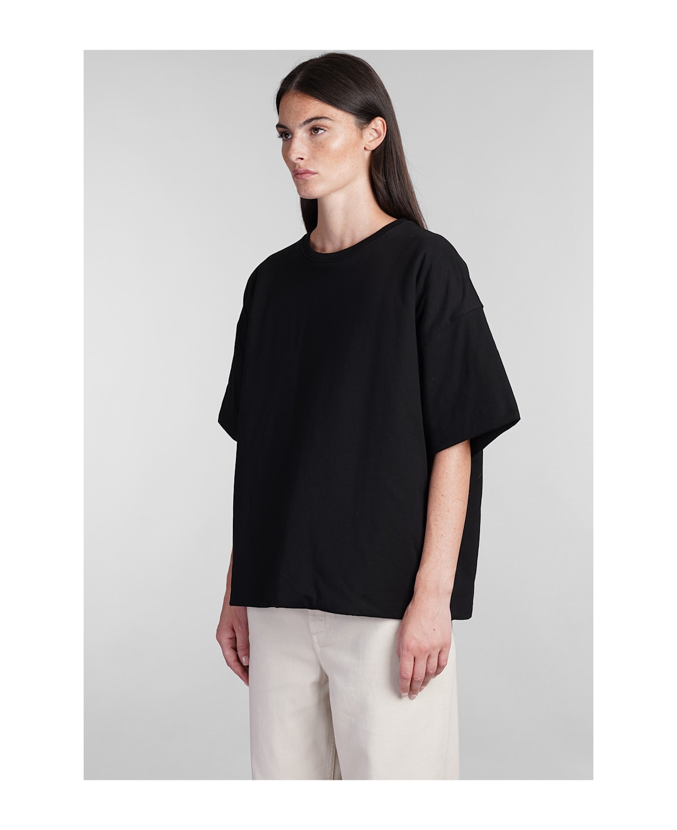 Laneus T-shirt In Black Cotton - black