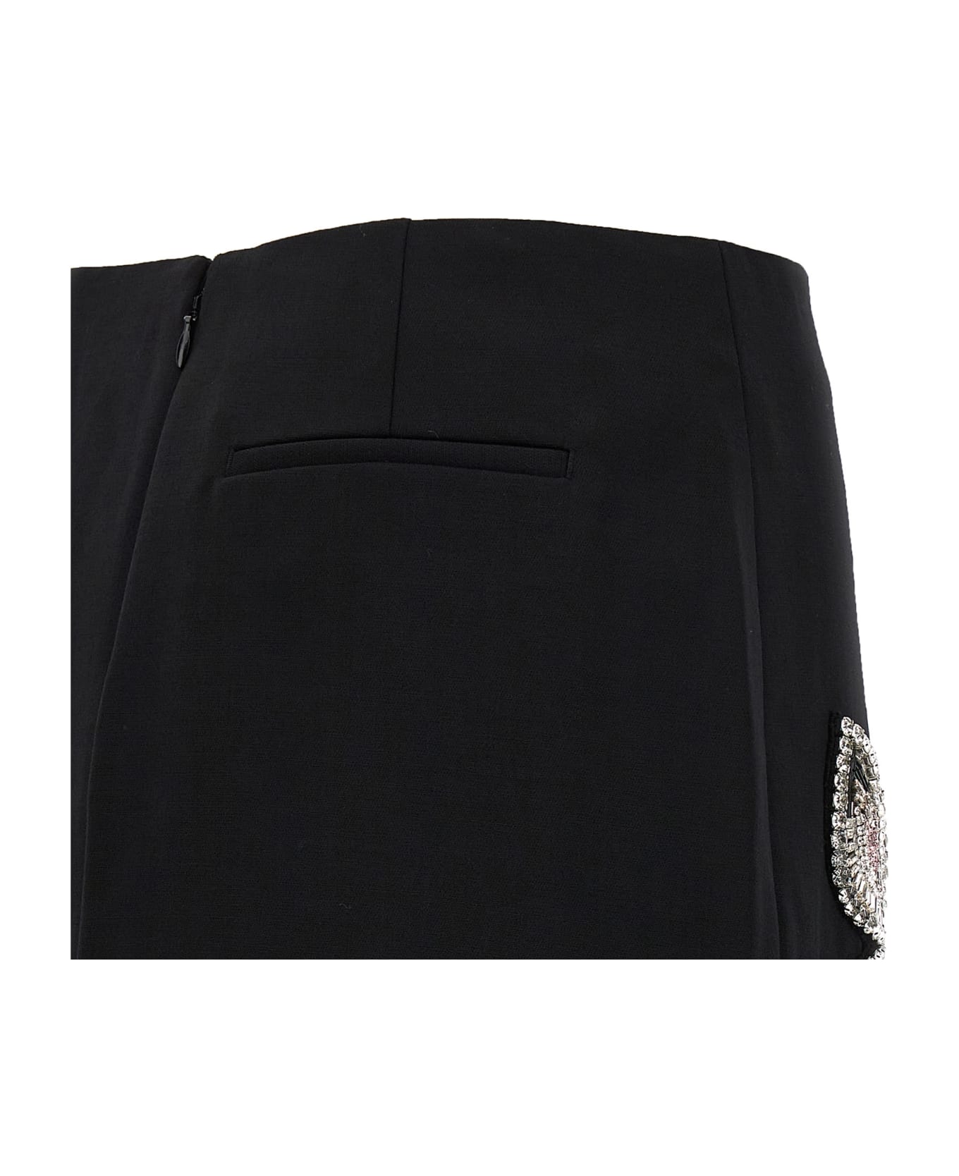 AREA 'embroidered Butterfly Mini' Skirt - Black  