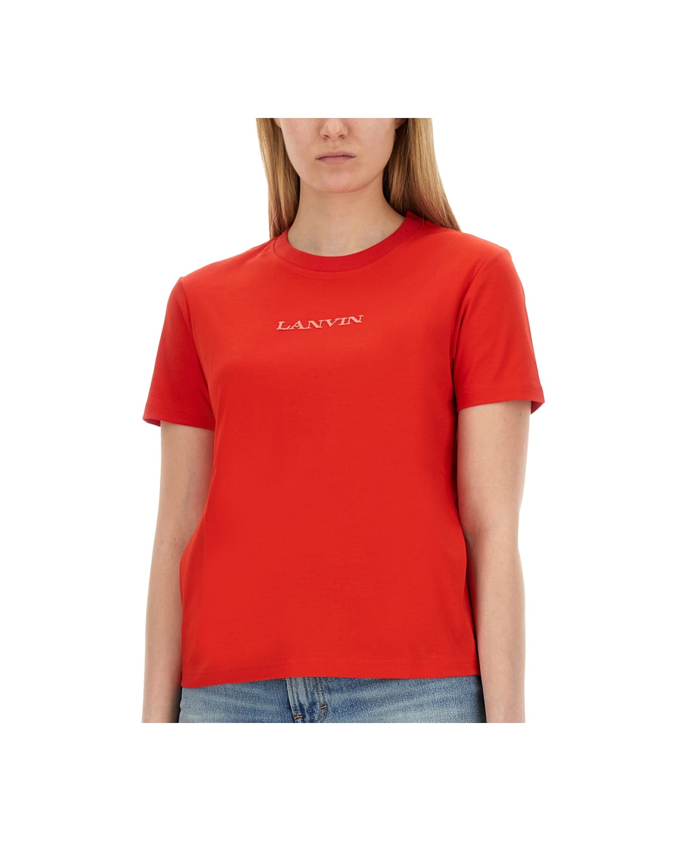Lanvin T-shirt With Logo - RED