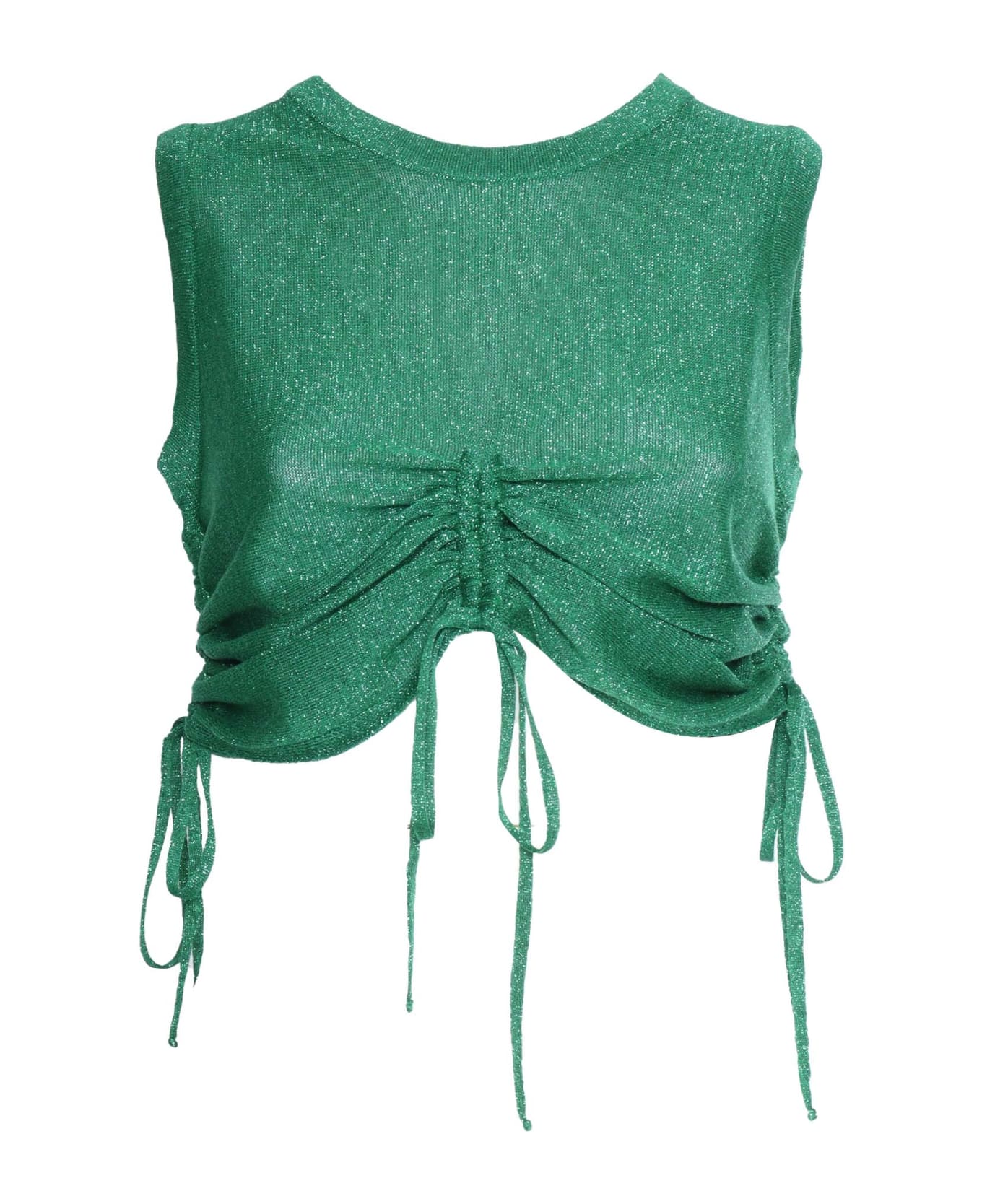 Ermanno Ermanno Scervino Green Knitted Top - GREEN ブラウス