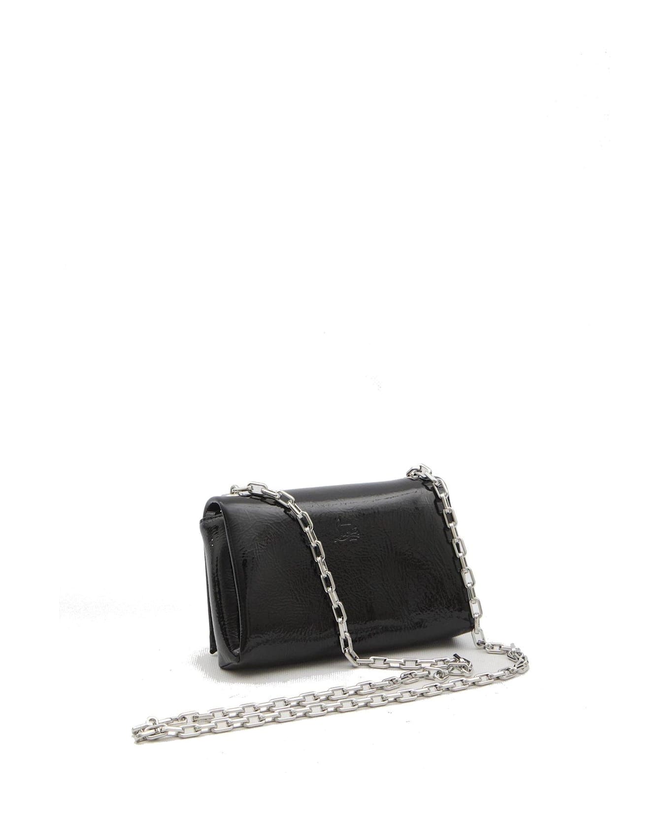 Christian Louboutin Loubi54 Foldover Top Crossbody Bag - Black