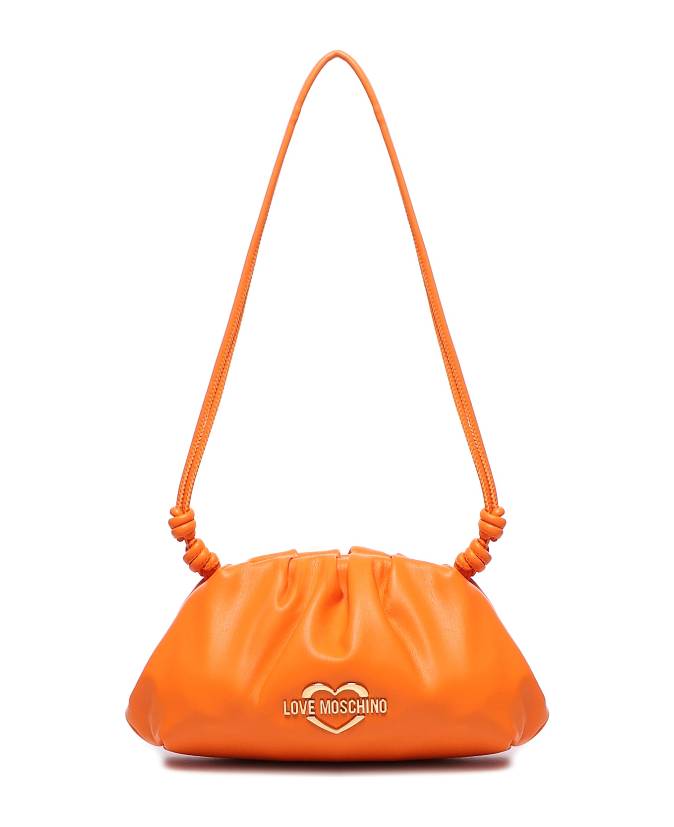 Love Moschino Leather Shoulder Bag - Orange