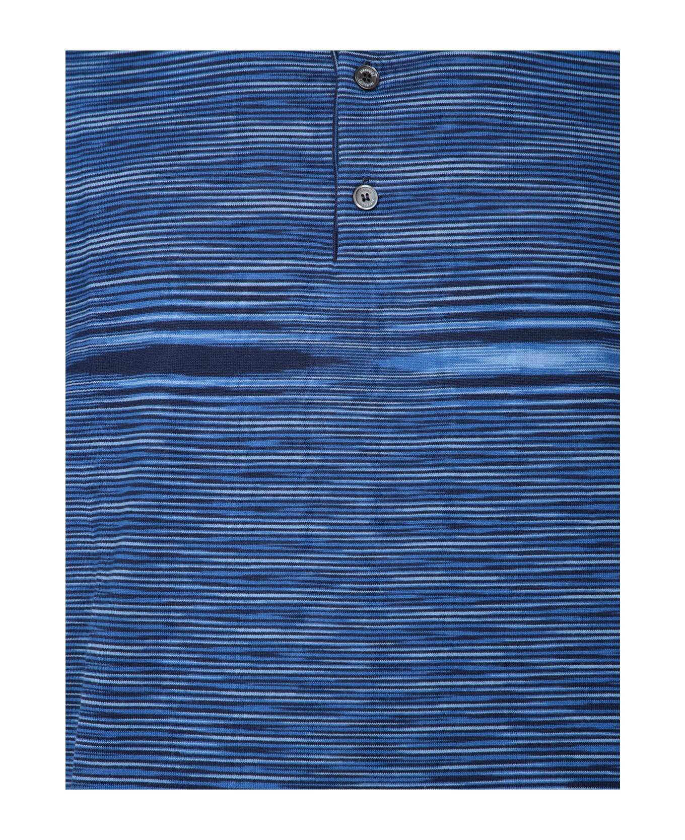 Missoni Space Dye Blue/black Polo Shirt - Blue
