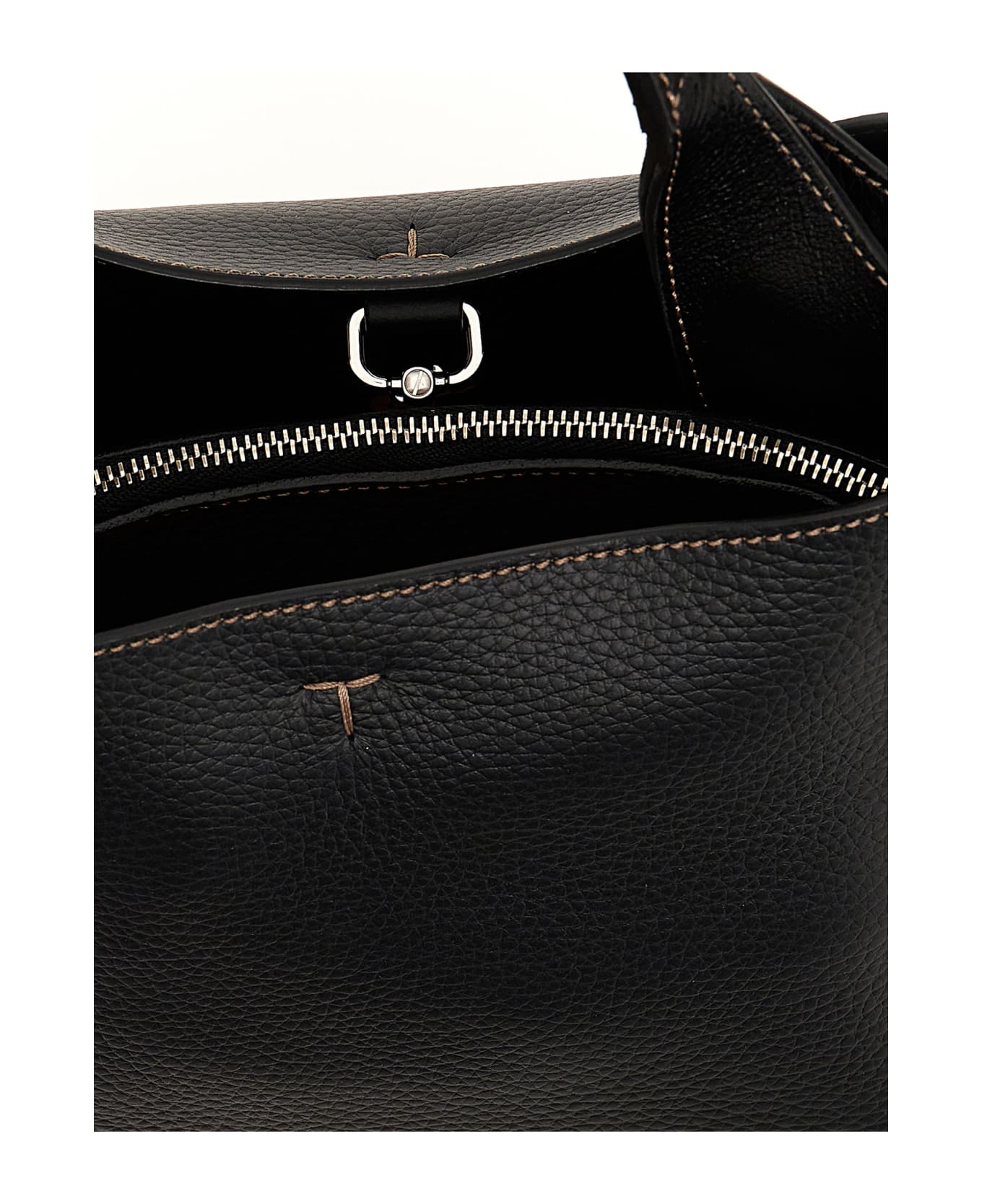 Tod's T Logo Plaque Tote Bag - Black