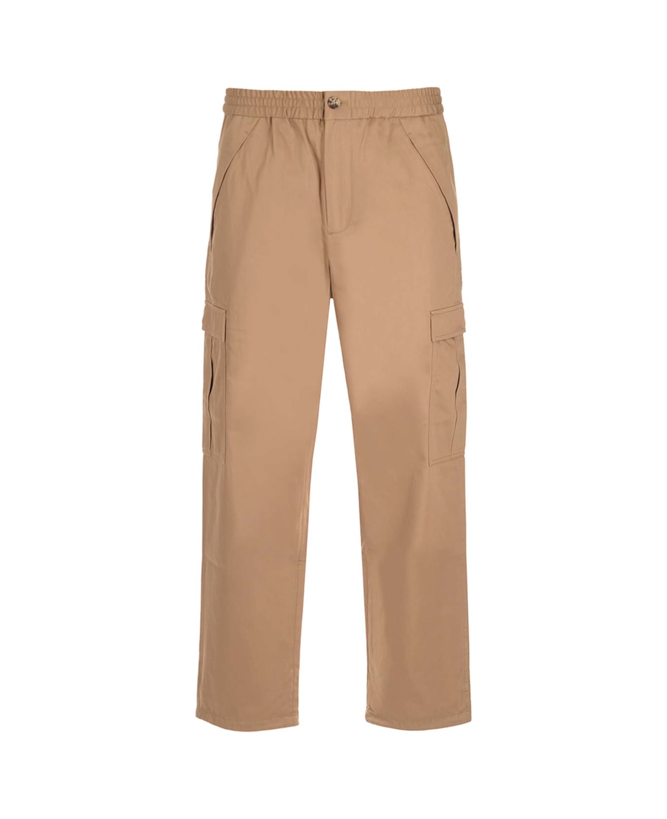 Burberry Camel Cotton Cargo Trousers - Brown ボトムス