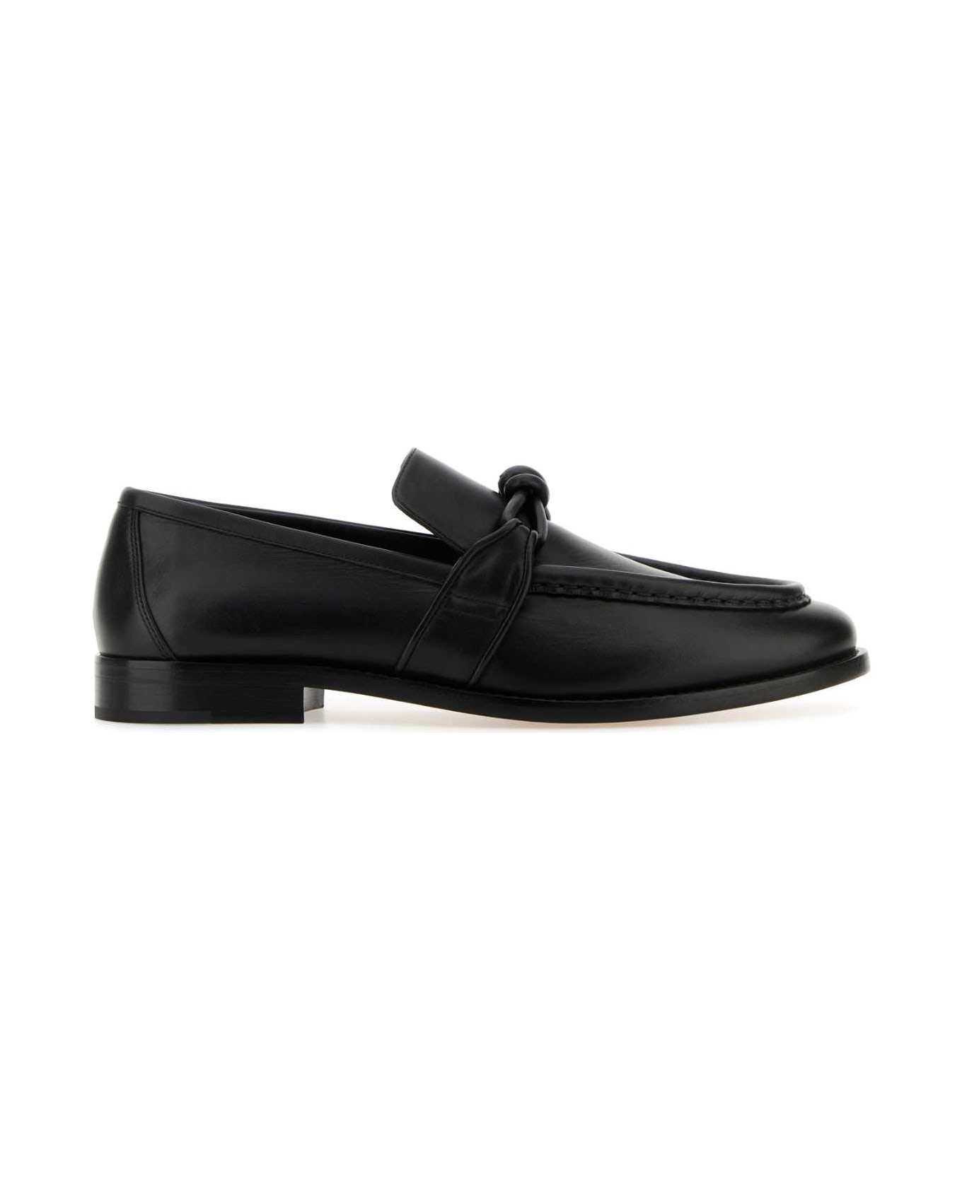 Bottega Veneta Black Leather Astaire Loafers - Black