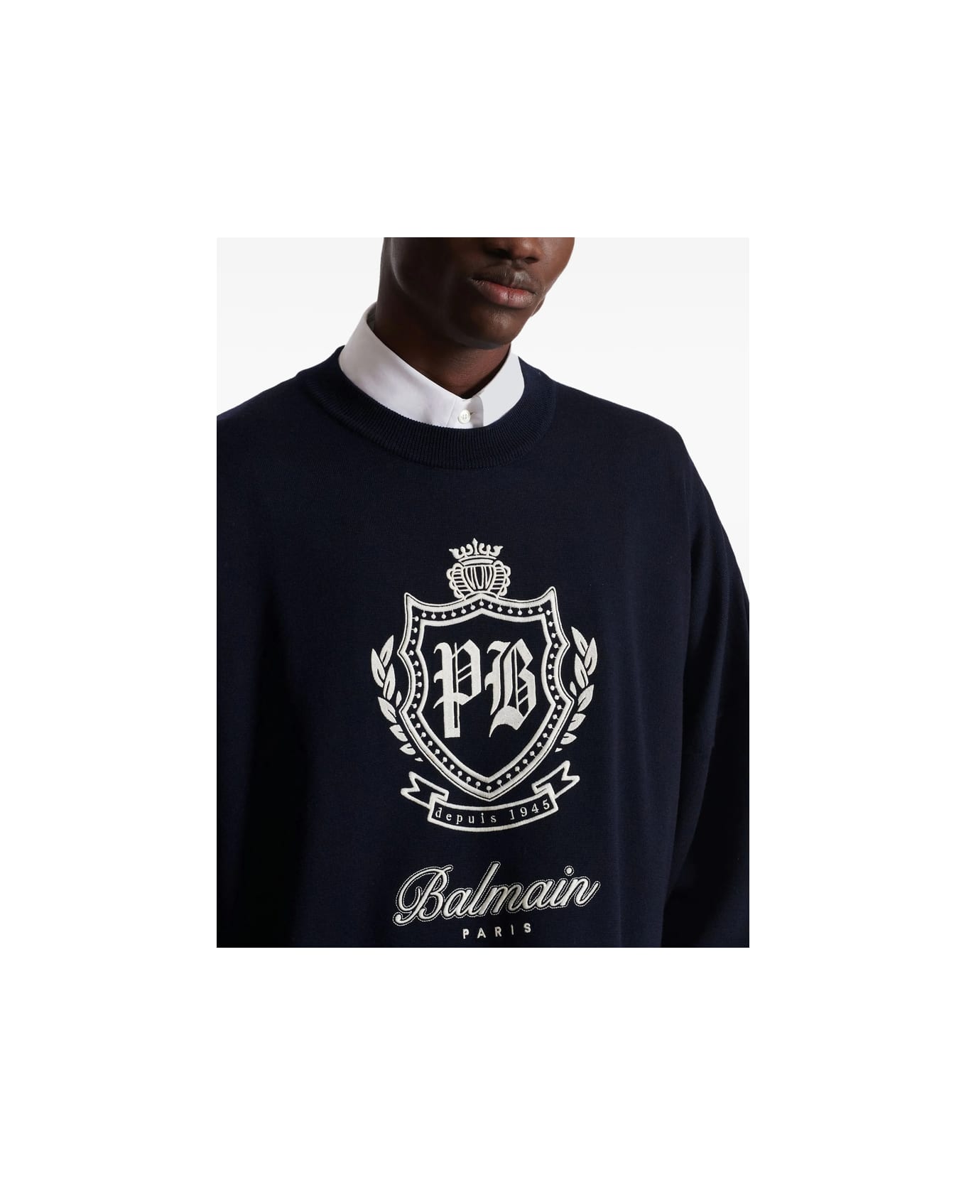 Balmain Sweater - BLUE ニットウェア