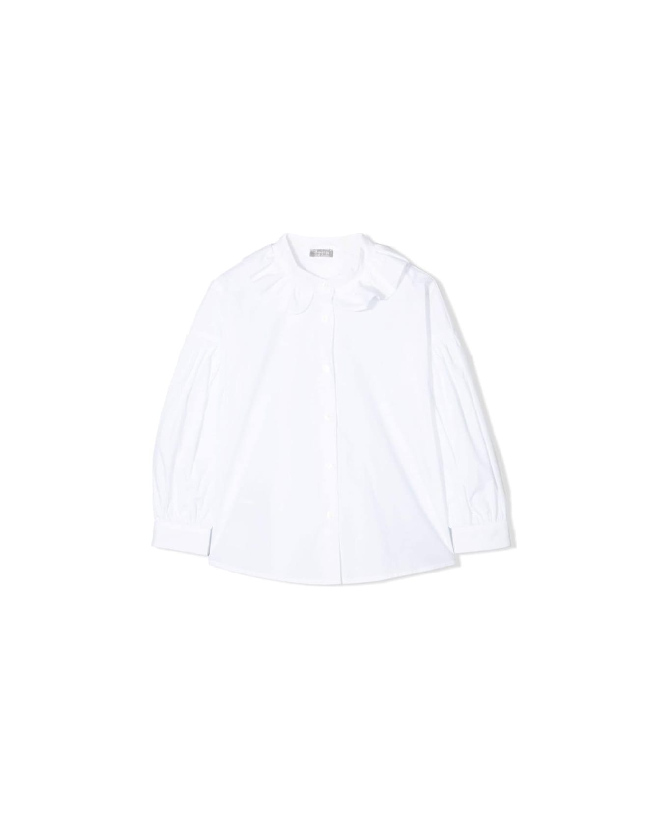 Il Gufo Shirt M/l Buttons And Ruffle Collar - WHITE