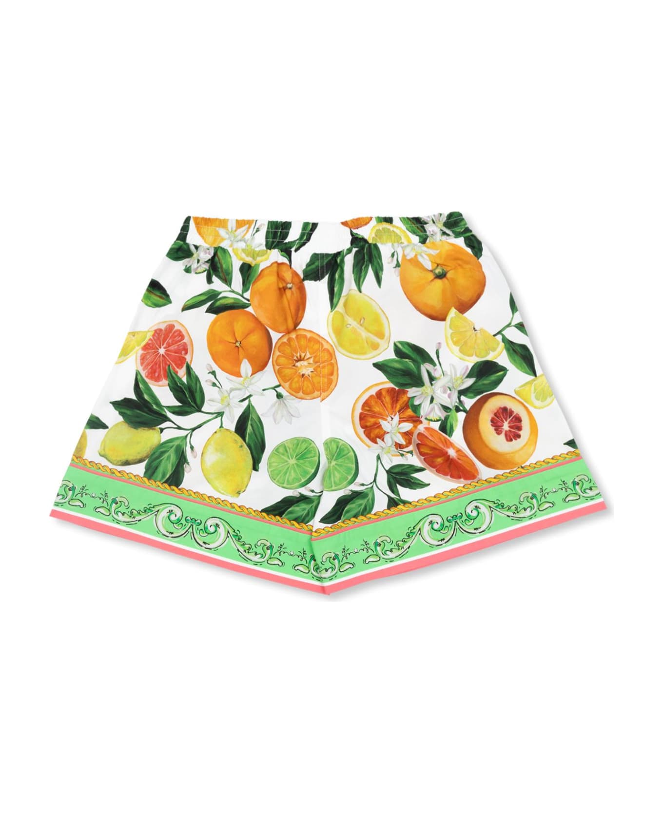 Dolce & Gabbana Kids Shorts With Citrus Motif - An Arance Limoni