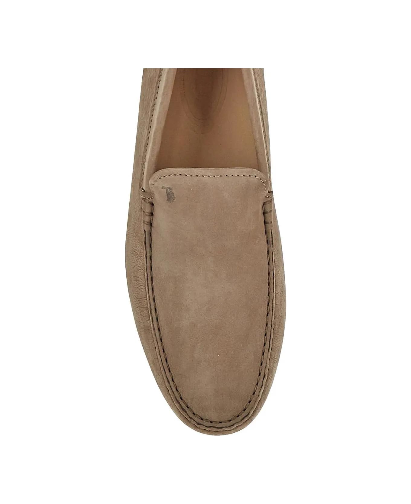 Tod's Logo Embroidered Slip-on Loafers - BEIGE