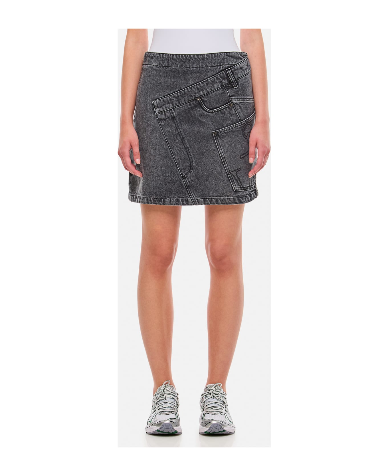 J.W. Anderson Denim Twisted Skirt - Grey