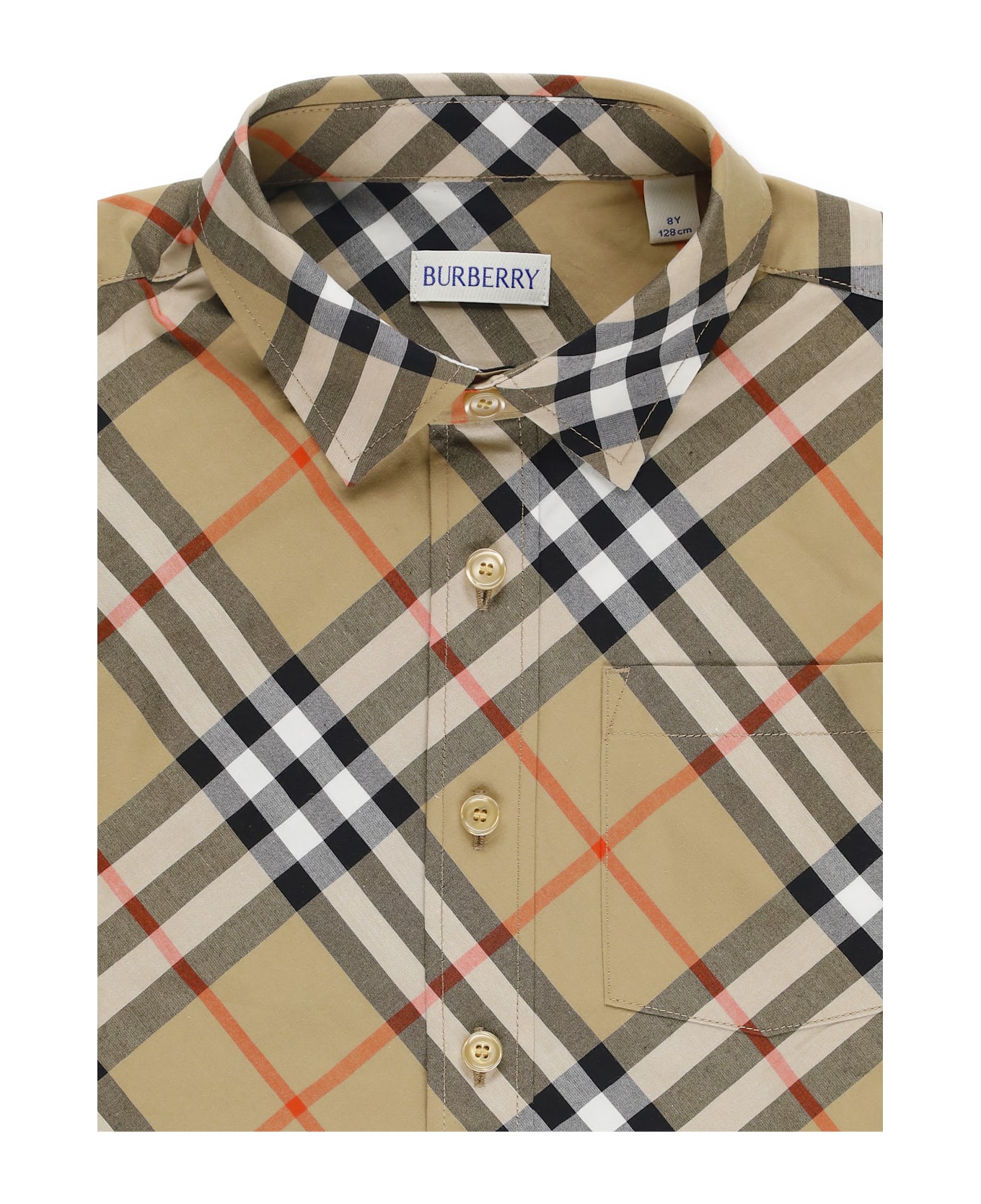 Burberry Check Shirt - Beige