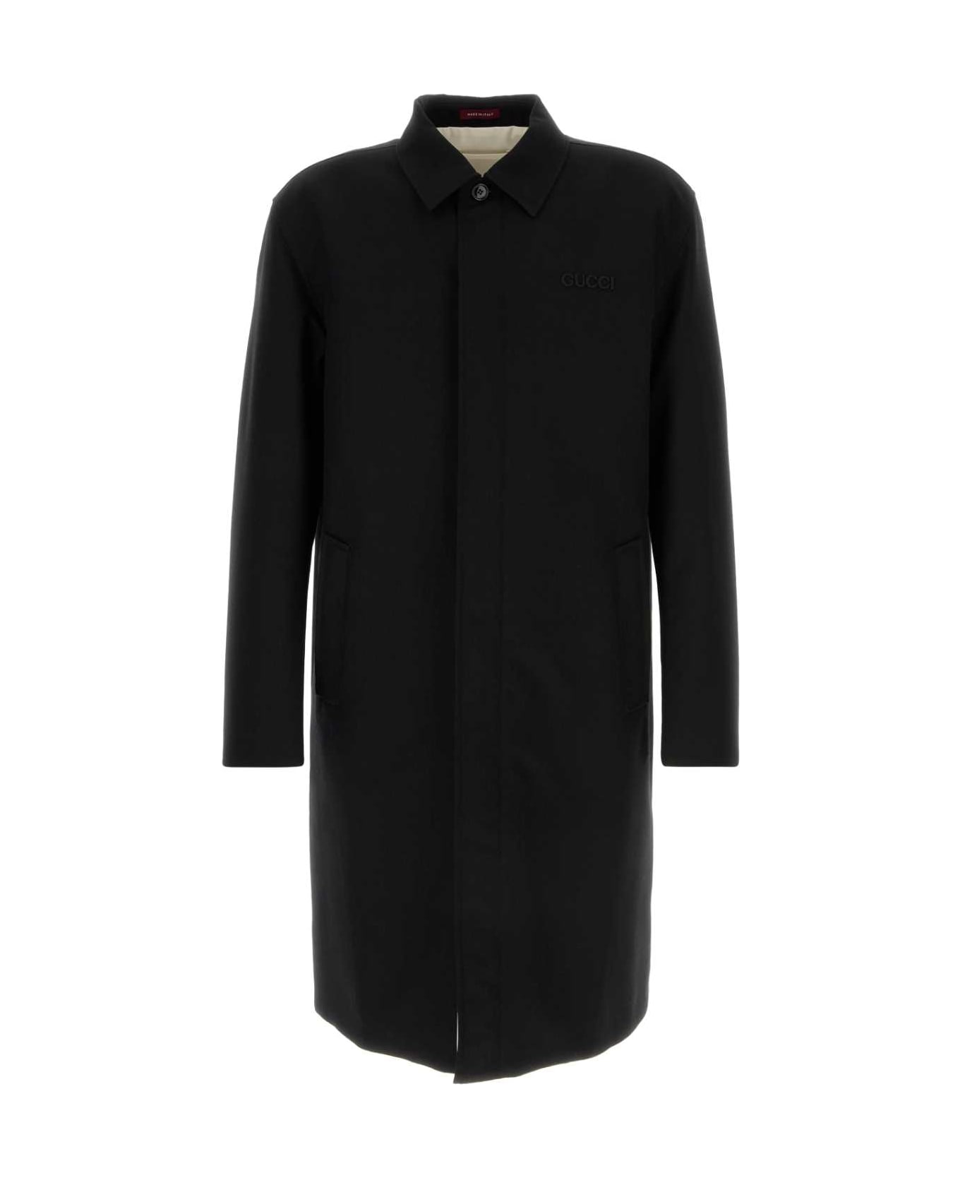 Gucci Black Wool Coat - NERONERO