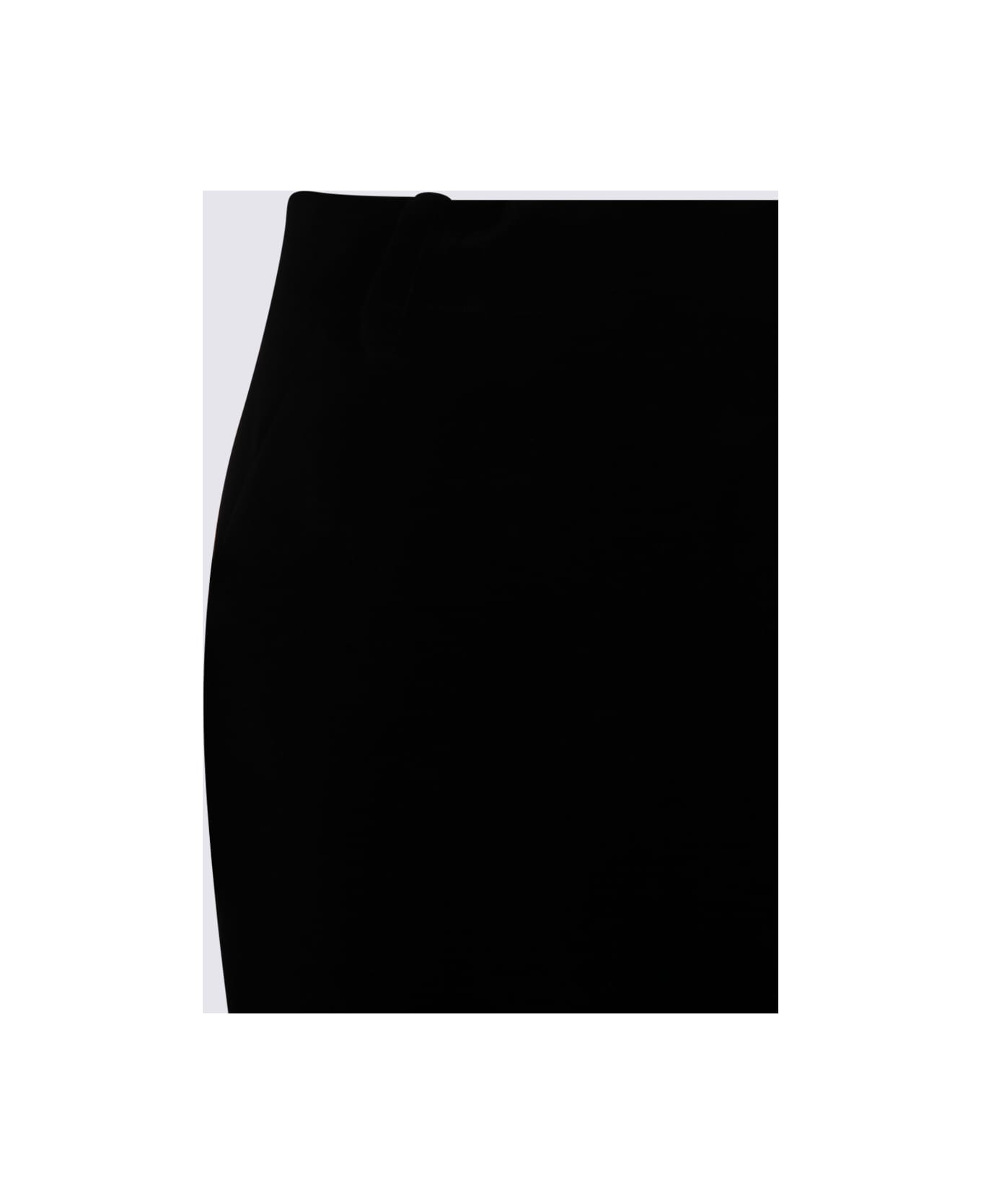 Saint Laurent Black Cotton Midi Skirt - Black