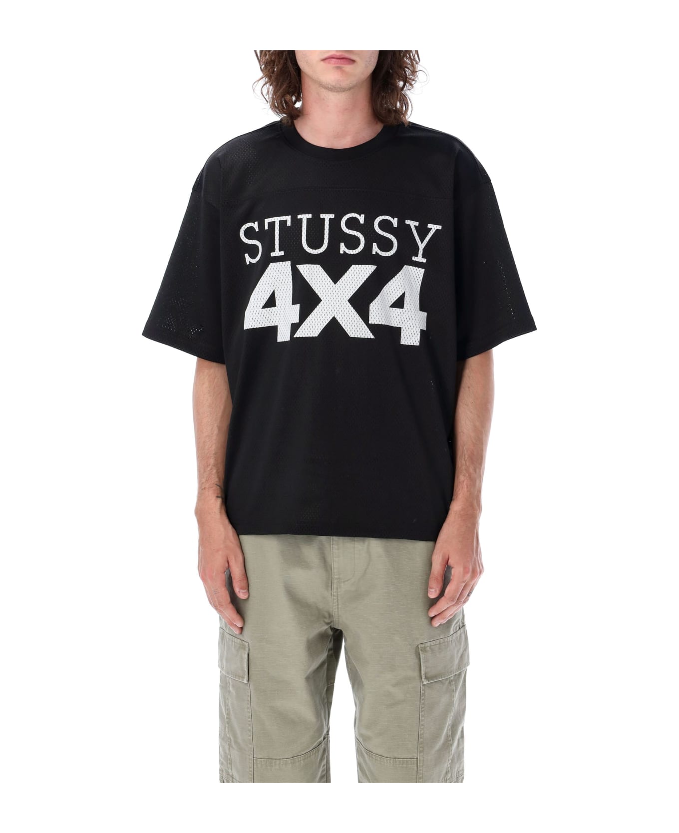 Stussy 4x4 Mesh Football Jersey Bone • Bonkers