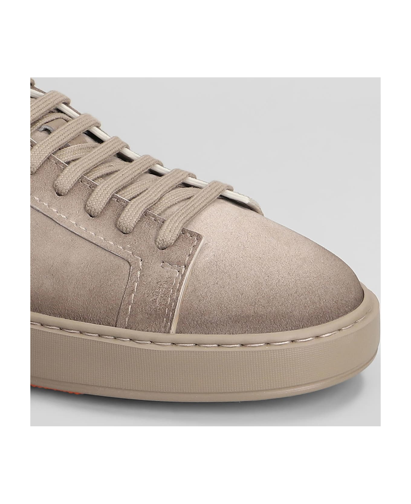 Santoni Godfrey Sneakers In Grey Suede - grey