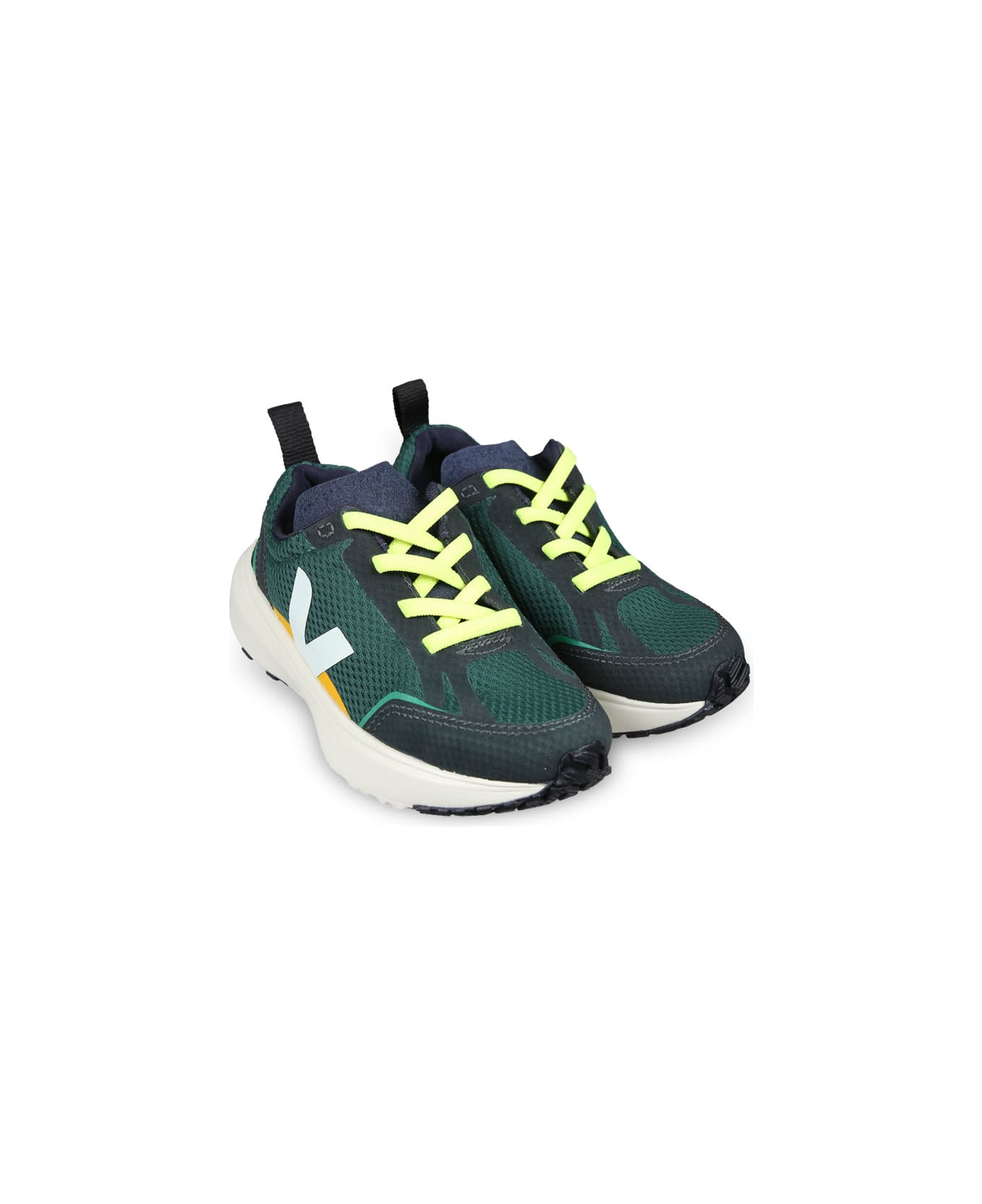 Veja Green Sneakers For Boy With Logo - Green