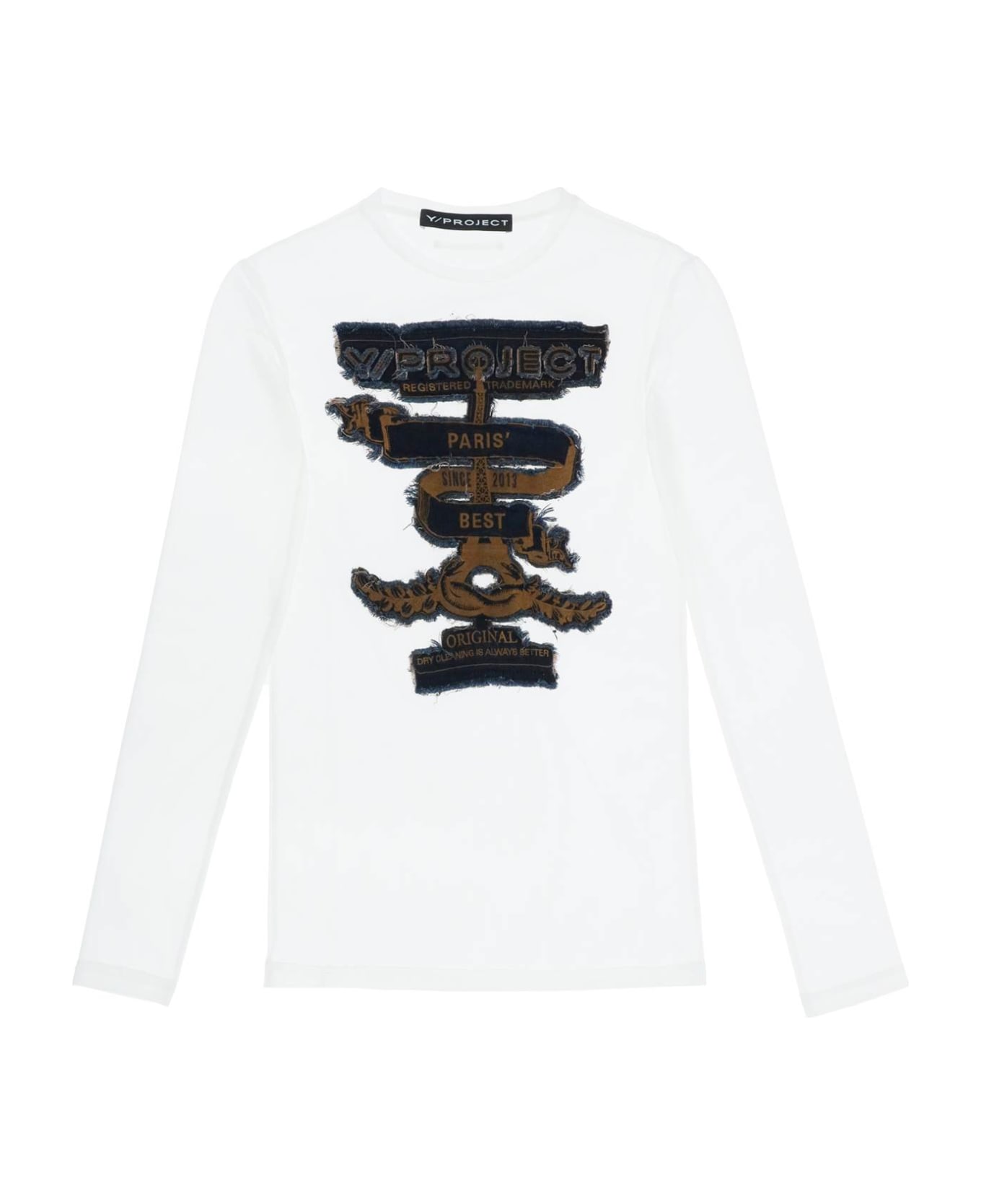 Y/Project Paris' Best Long Sleeve Mesh T-shirt - WHITE (White) シャツ