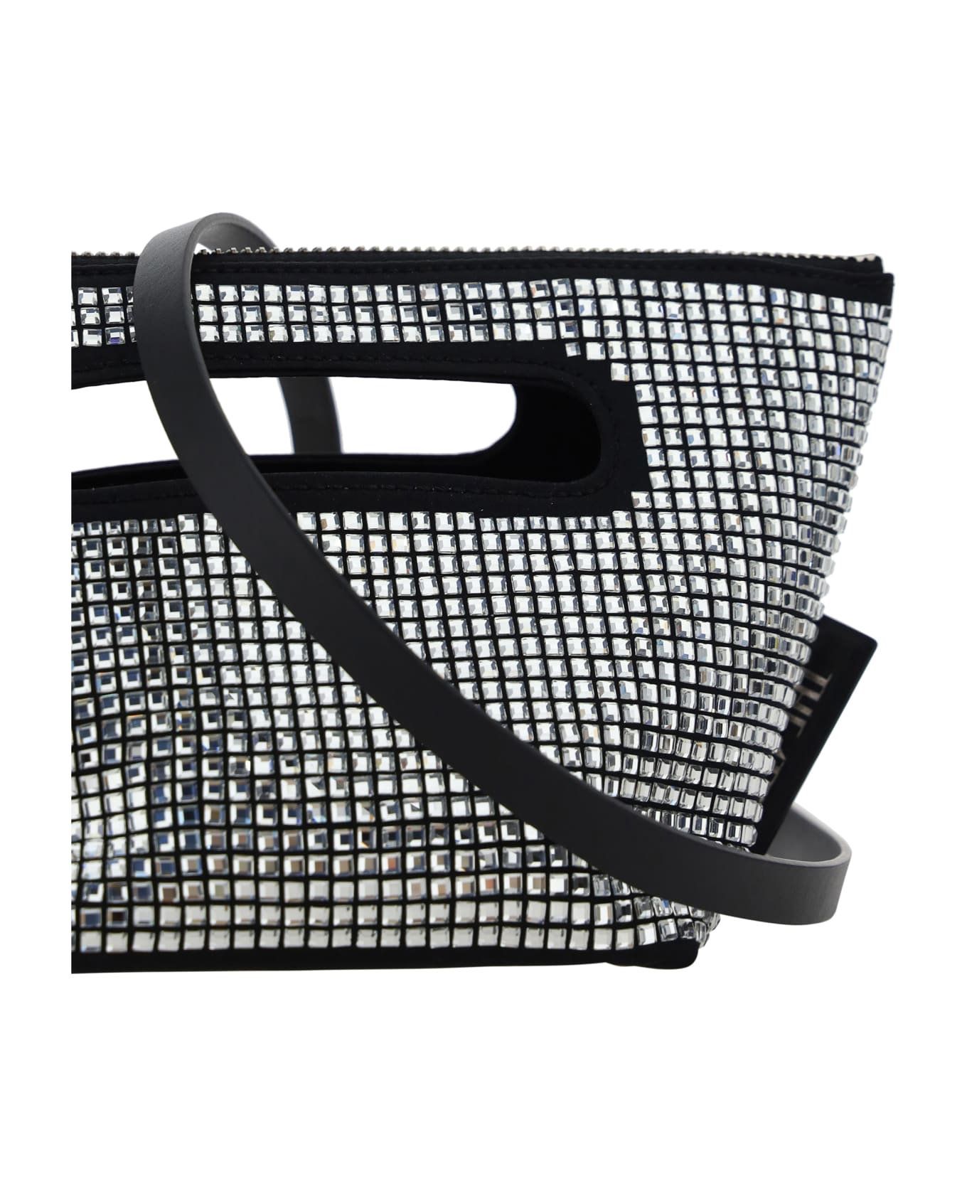 The Attico Via Dei Giardini 15 Handbag - Black/crystal