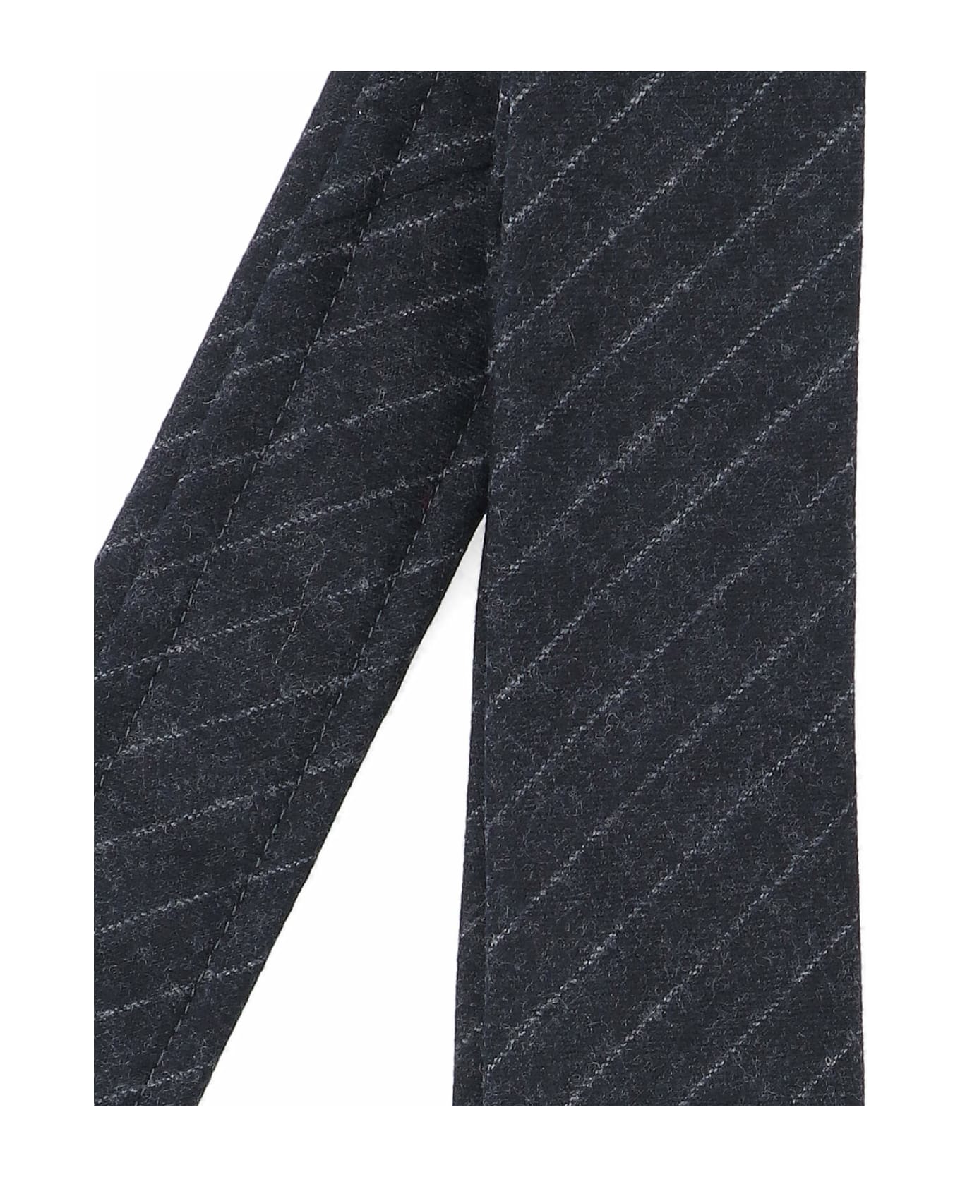 Thom Browne Pinstripe Tie - Gray