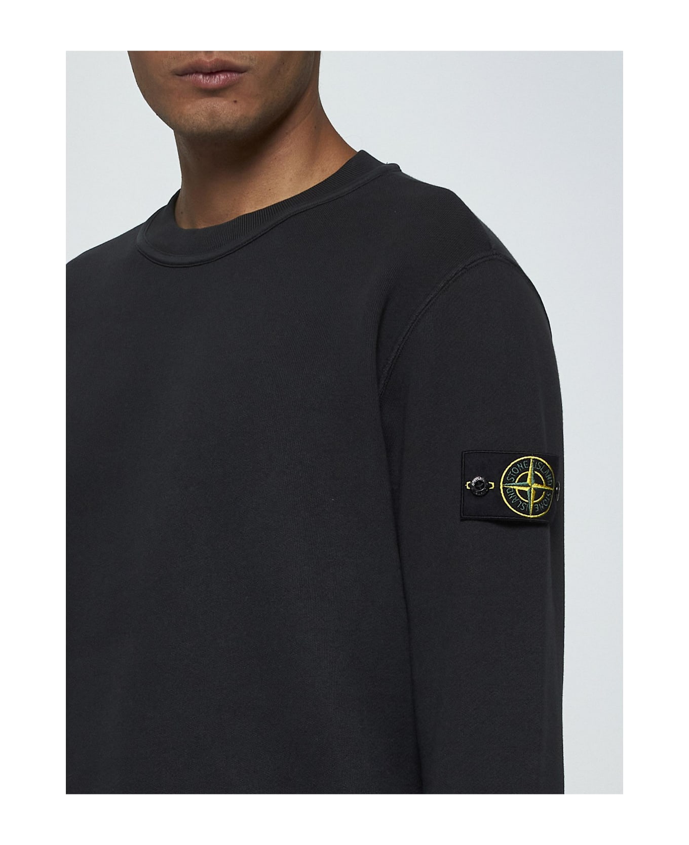 Stone Island Cotton Sweatshirt - Lead Grey