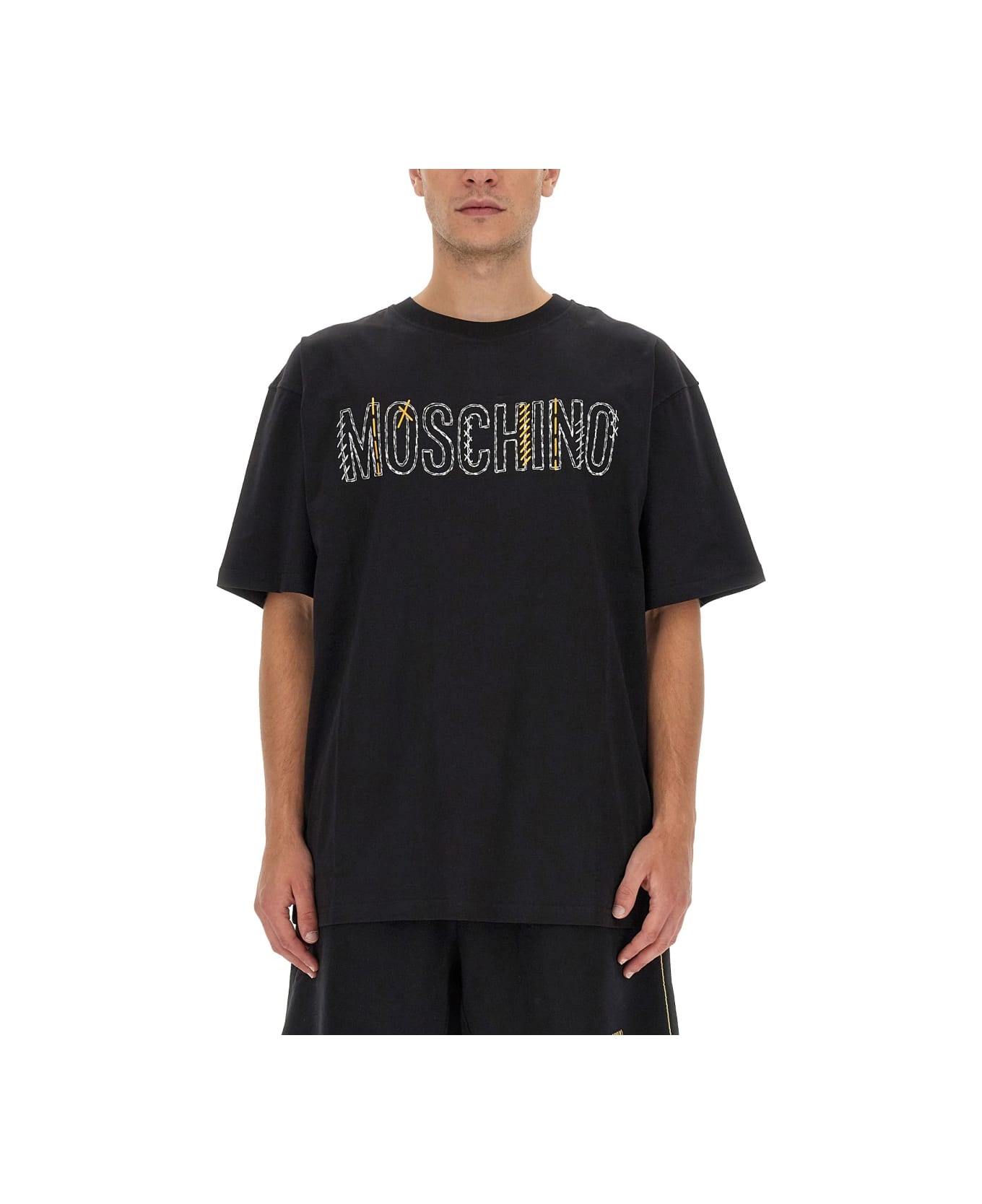 Moschino T-shirt With Logo - BLACK
