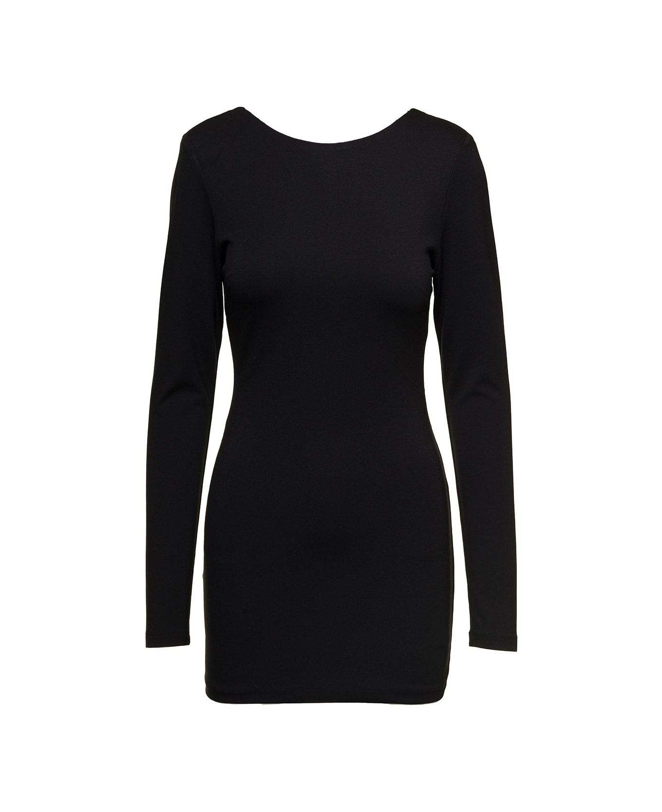 Rotate by Birger Christensen Black Mini Fitted Dress With Cut-out Details On The Back In Viscose Woman Rotate - Black