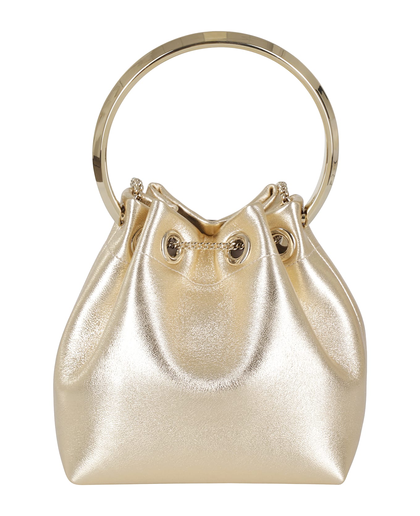 Jimmy Choo Metallic Nappa Metal Handle - Gold