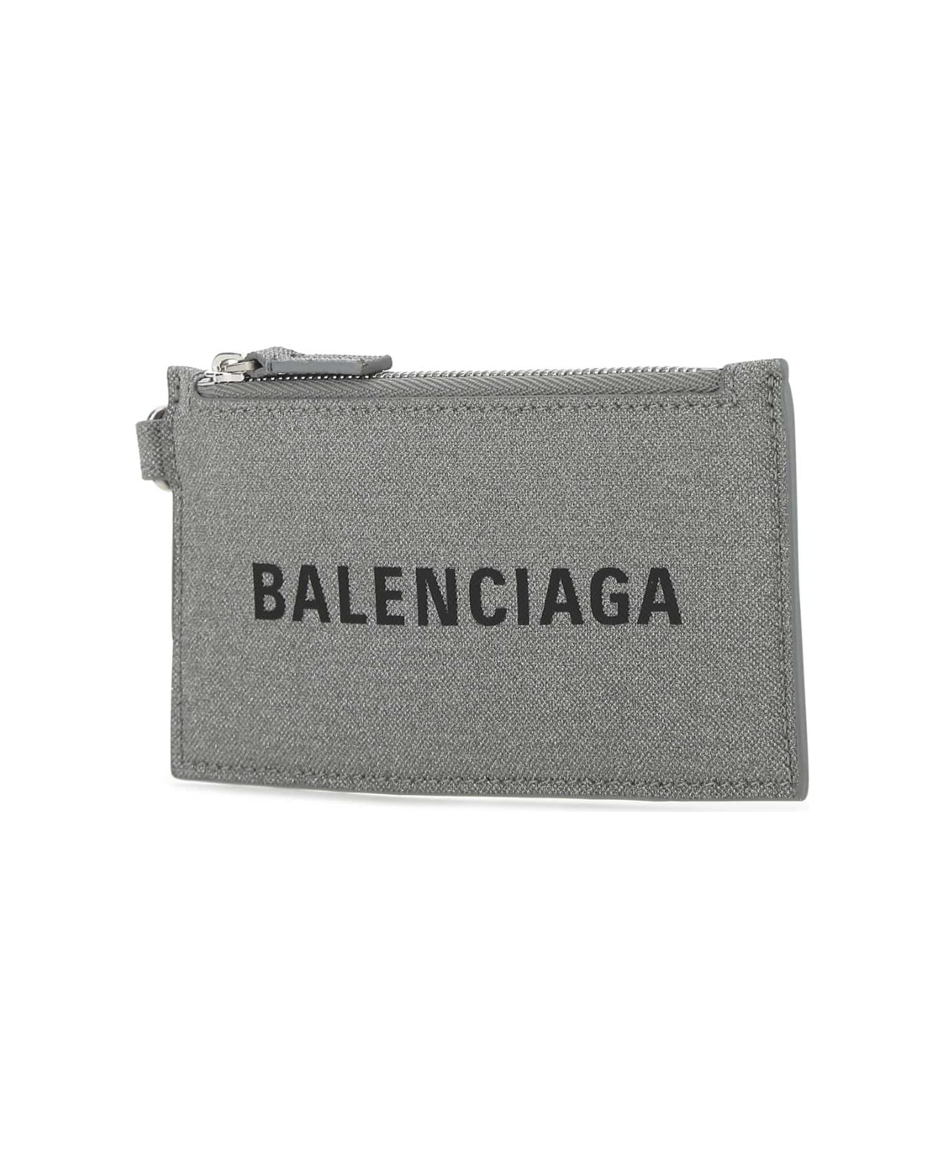 Balenciaga Grey Fabric Card Holder - 1501