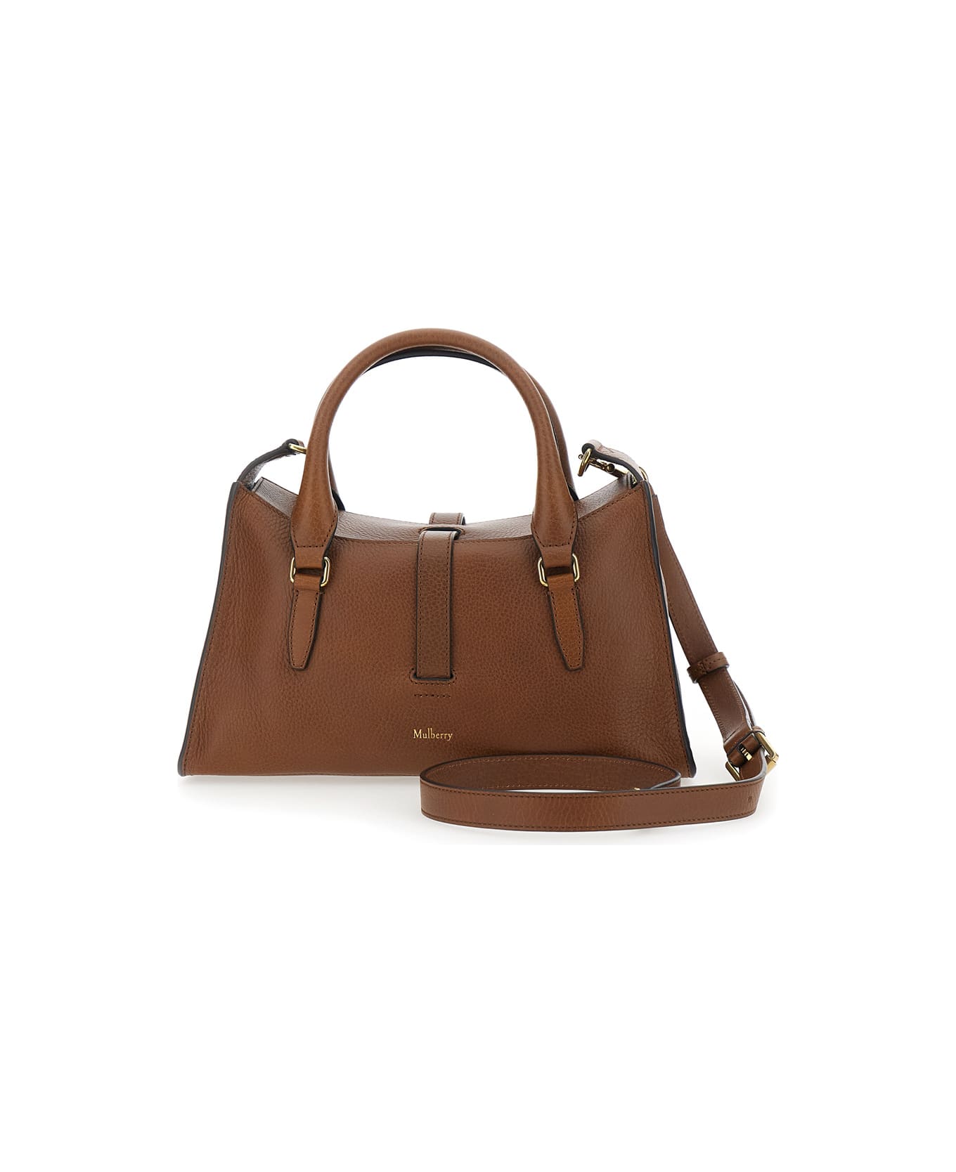 Mulberry 'roxanne' Brown Small Handbag With Adjustable And Removable Shoulder Strap And Two Front Pockets In Leather Woman - Brown