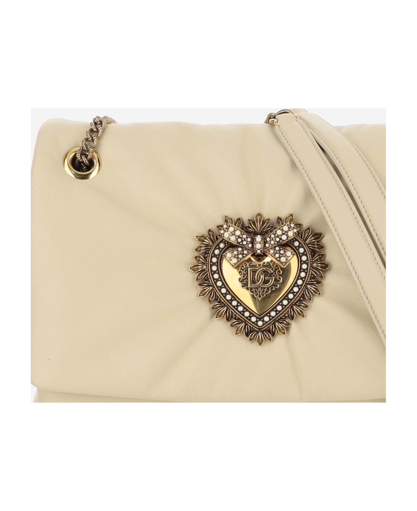 Dolce & Gabbana Devotion Soft Medium Shoulder Bag - Burro