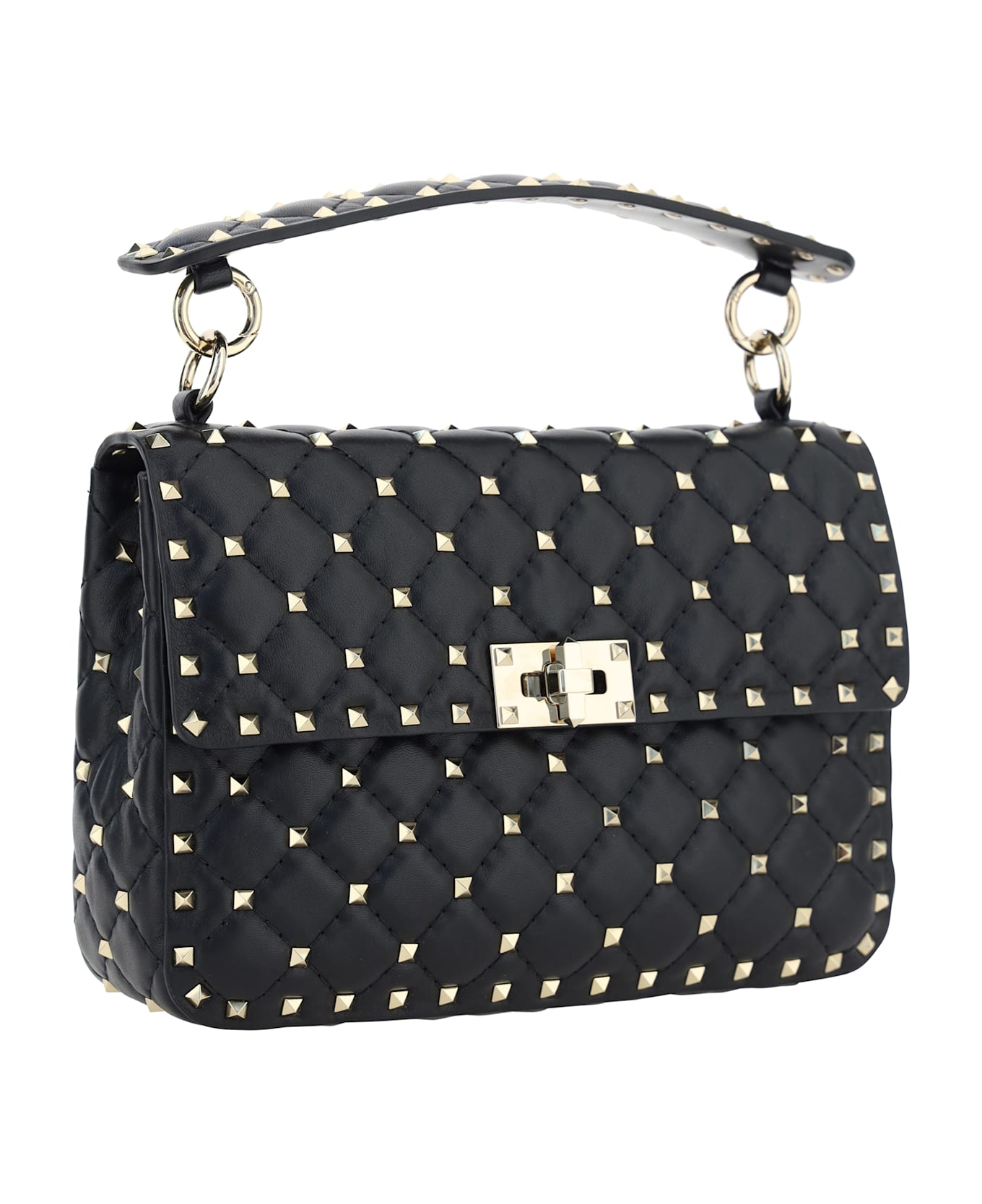 Valentino Garavani Rockstud Spike Medium Shoulder Bag - Black