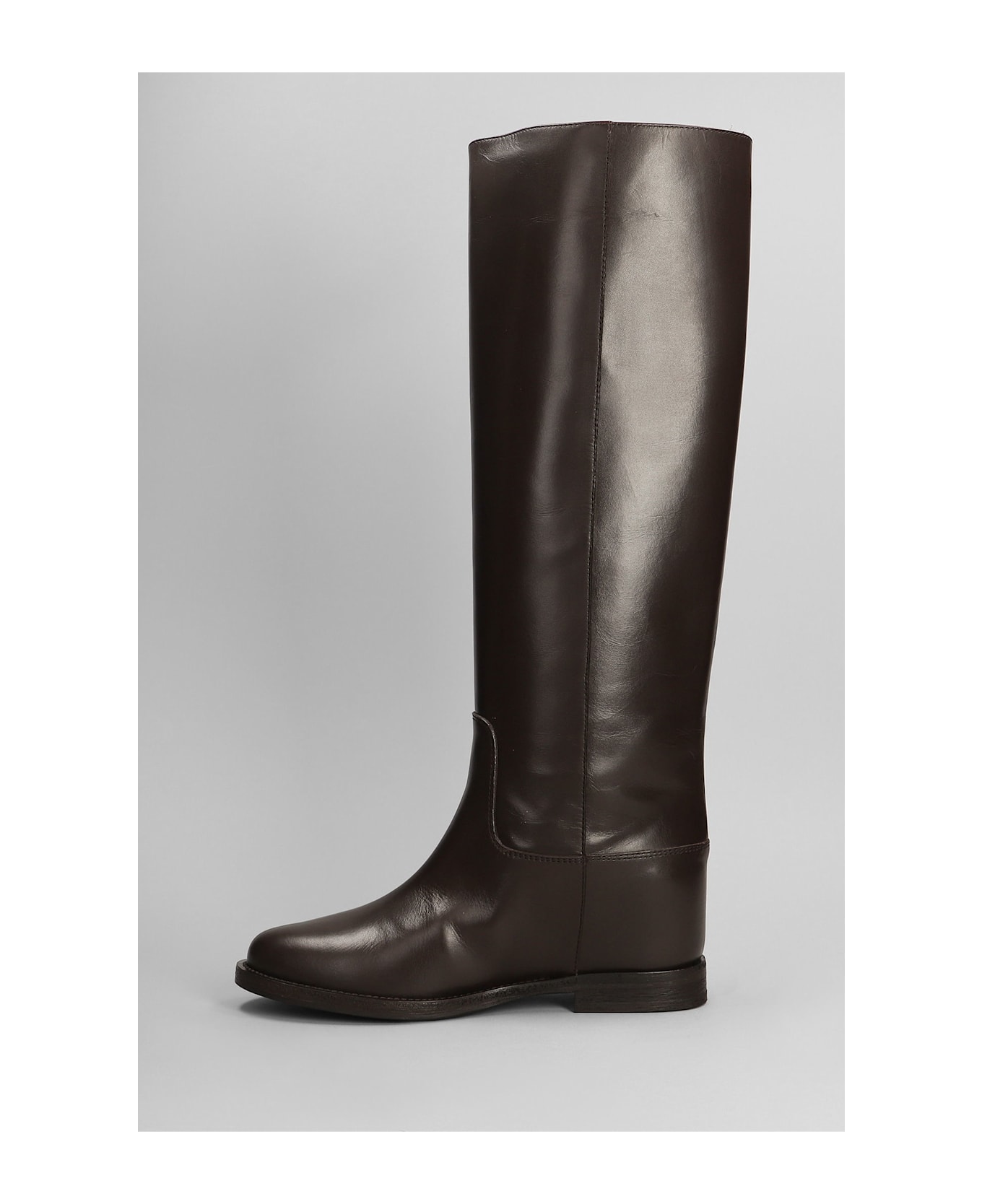 Via Roma 15 In Dark Brown Leather - dark brown