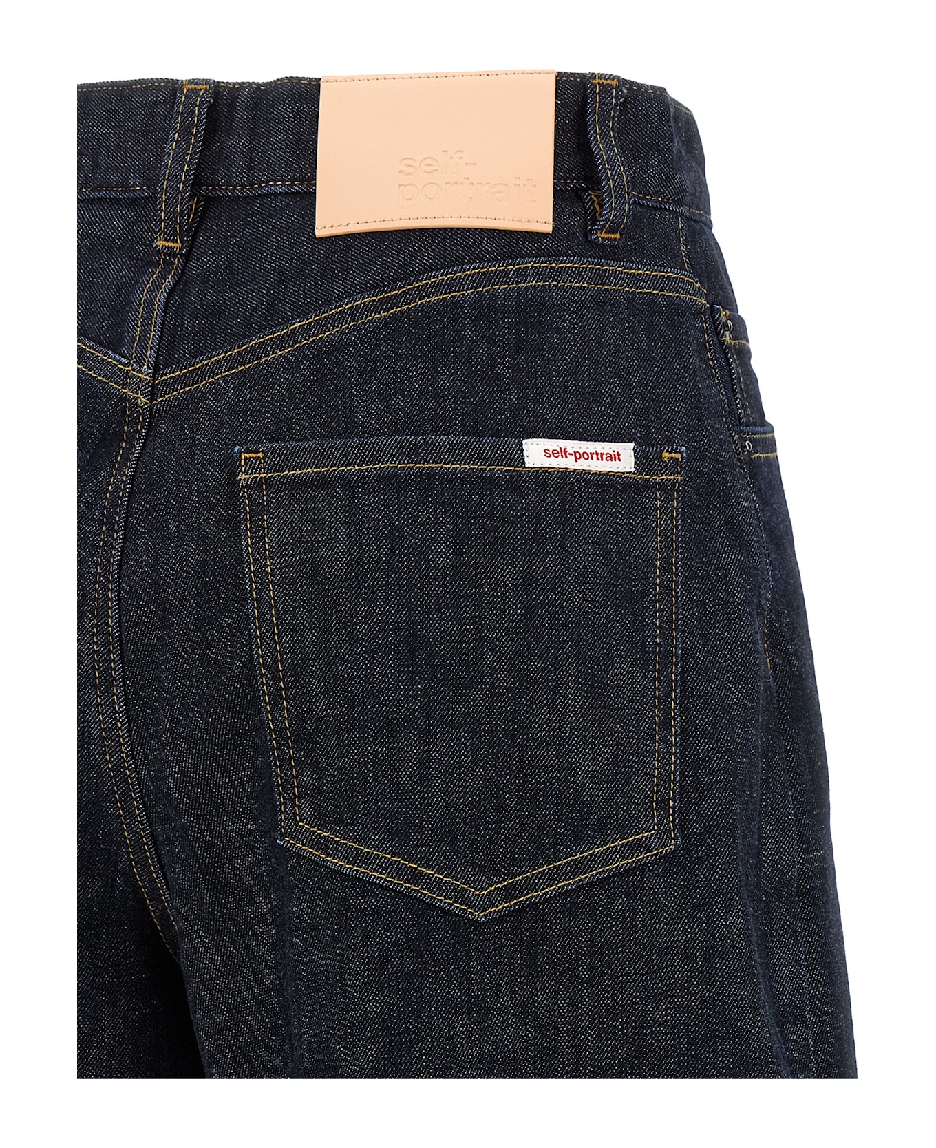self-portrait 
indigo Barrel Leg
 Jeans - BLUE