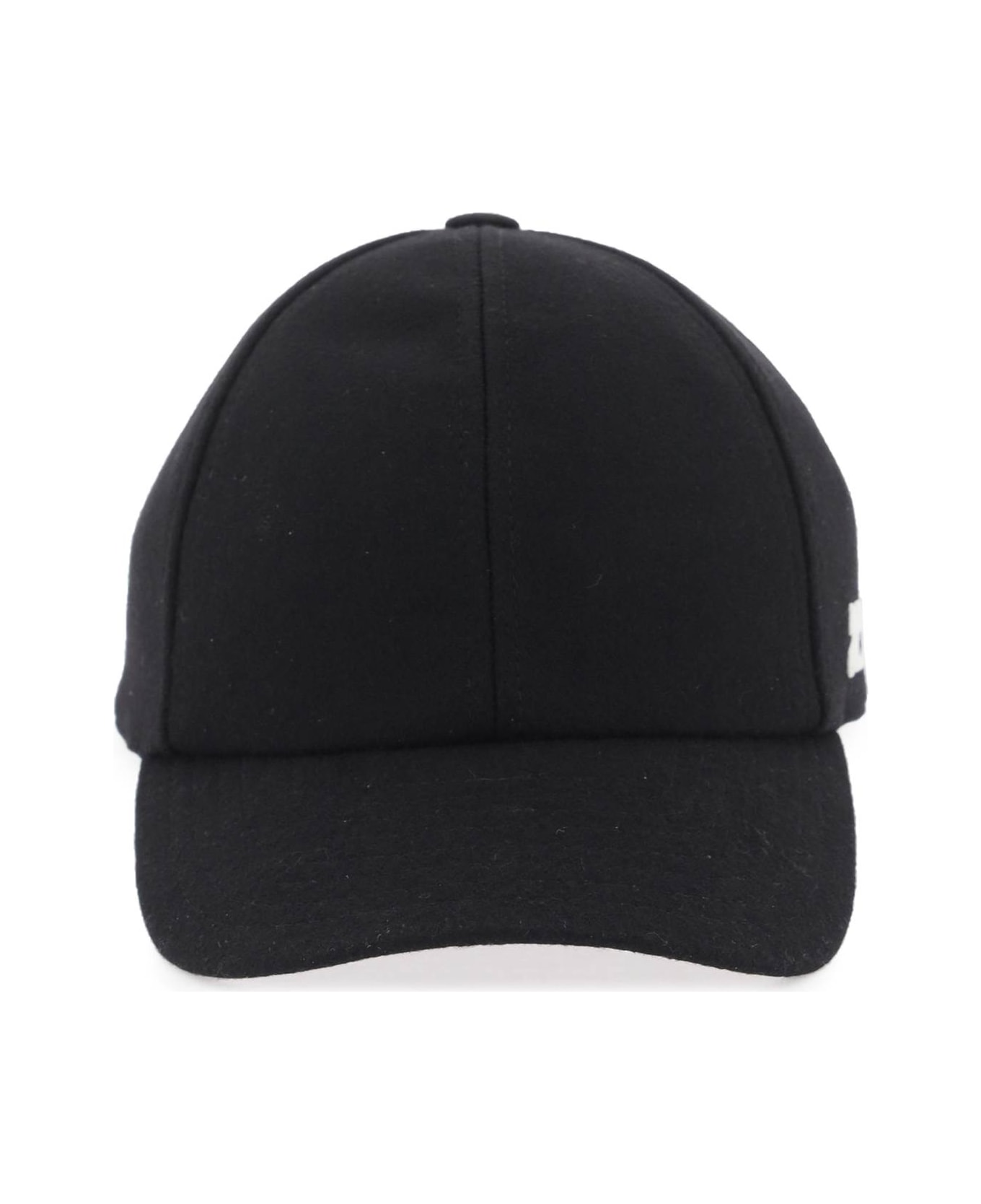 Courrèges Wool Baseball Cap - BLACK