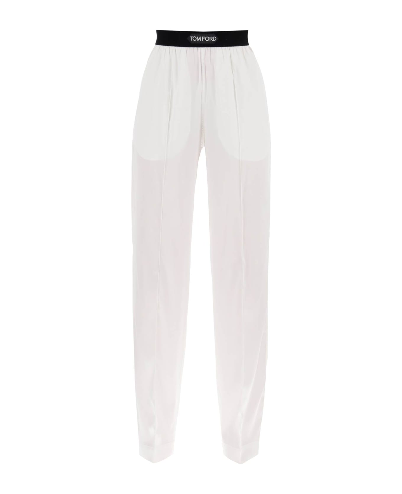 Tom Ford Silk Trousers - White ボトムス