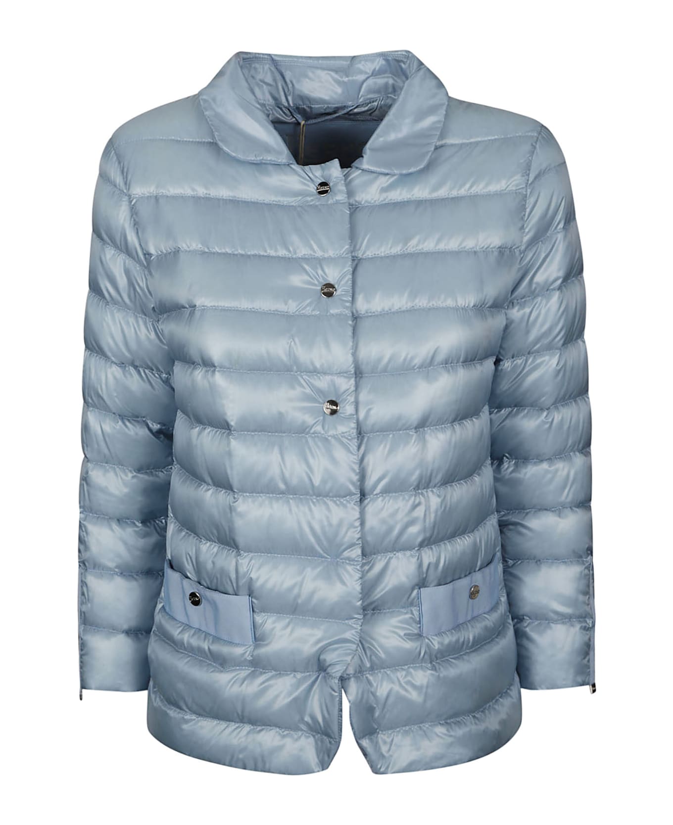 Herno Buttoned Padded Jacket - Light blue