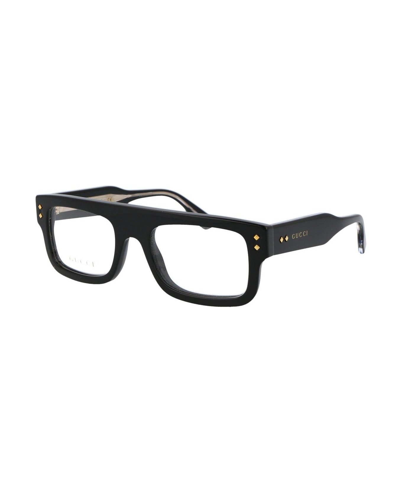 Gucci Eyewear Rectangle-framed Glasses - 001 black black transpare