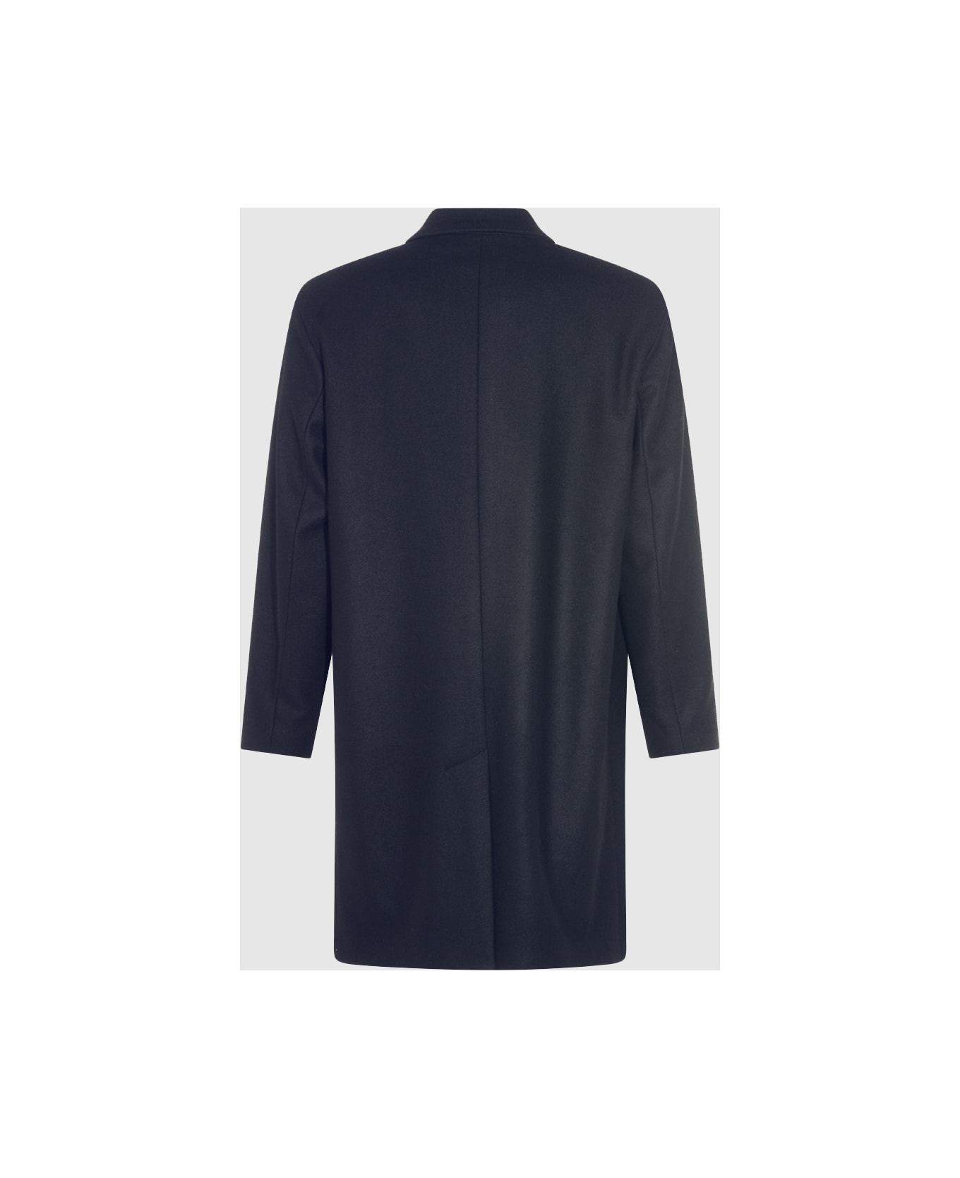 Hevò Navy Wool Coat - Blue