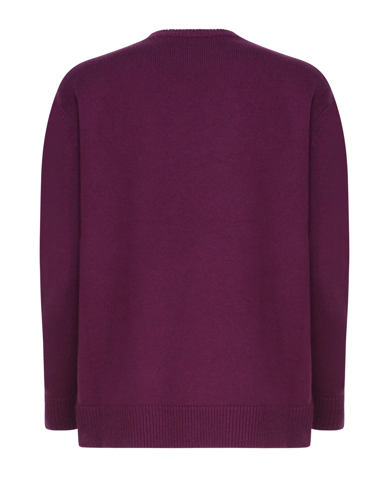 Max Mara Plata Pullover In Wool, Cashmere And Sequins - Dark Violet