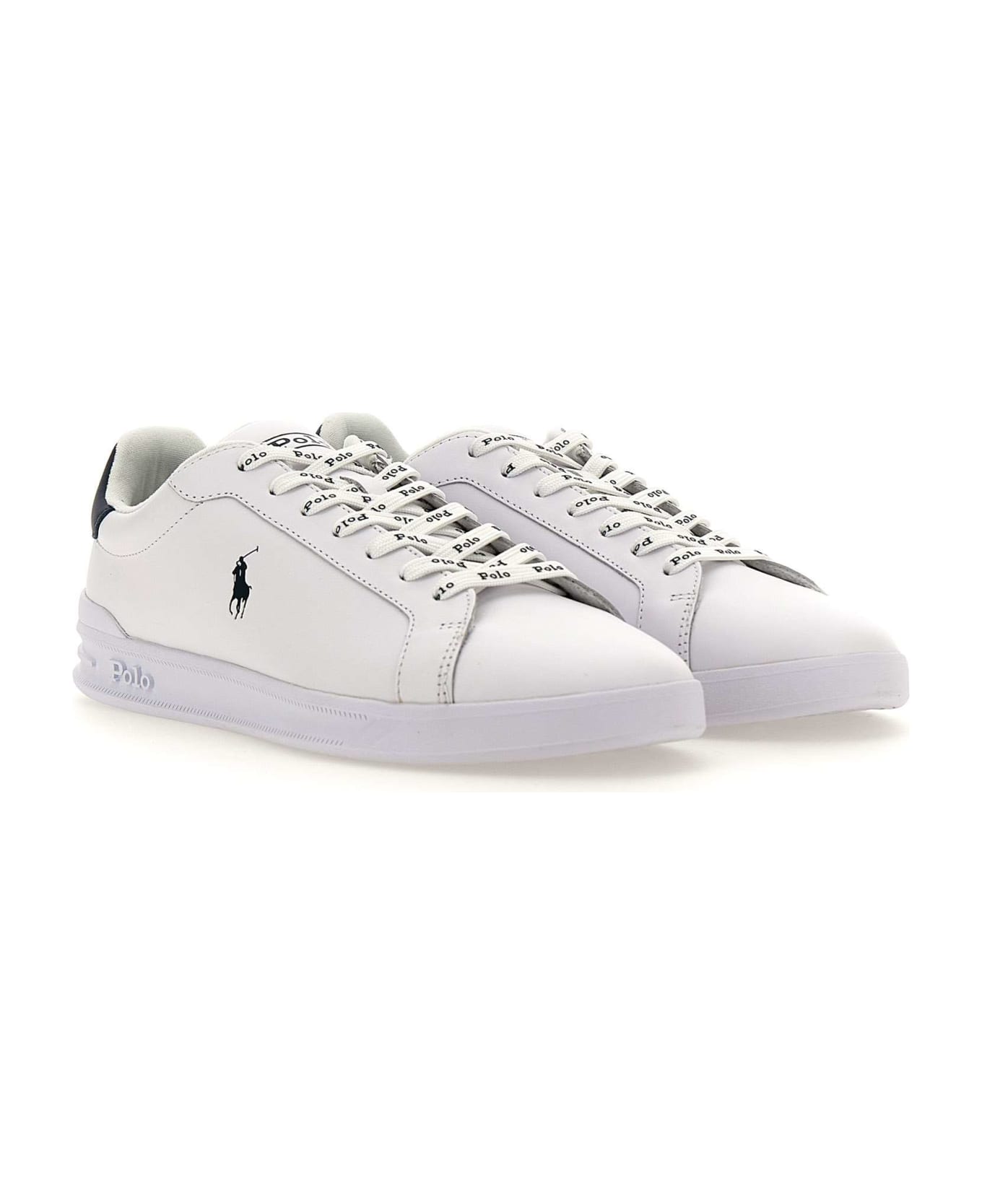 Polo Ralph Lauren "heritage Court Ii" Leather Sneakers - WHITE