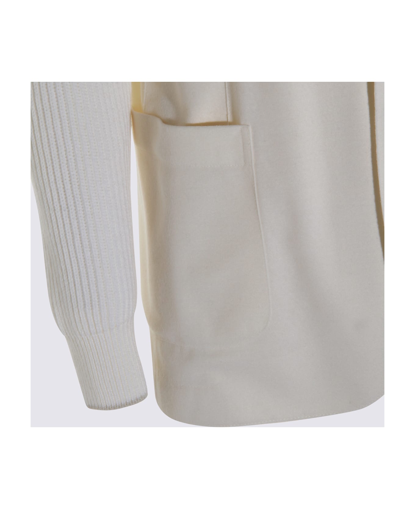 Eleventy White Wool Blazer - Ivory