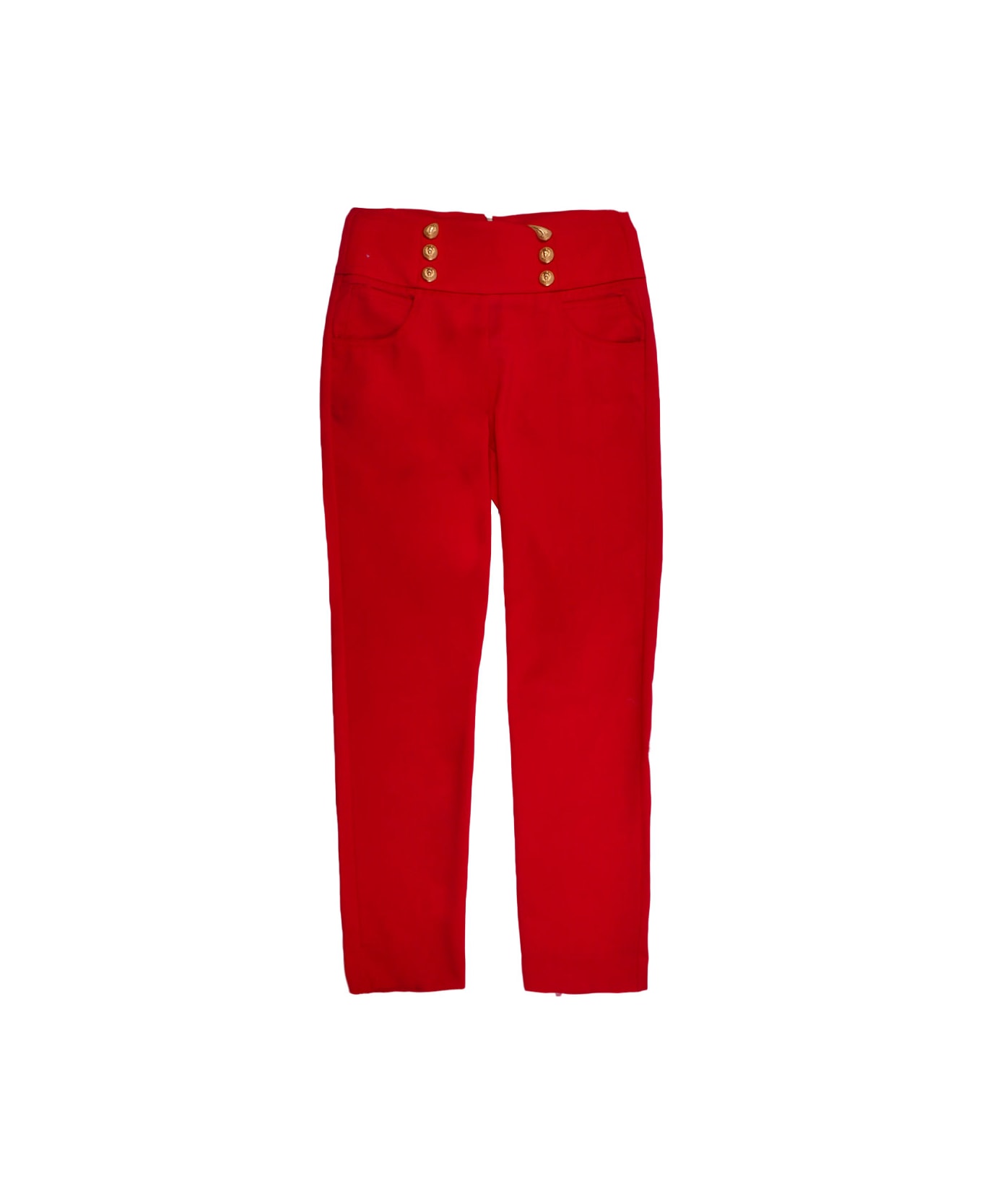 Balmain Wool Pants - Red