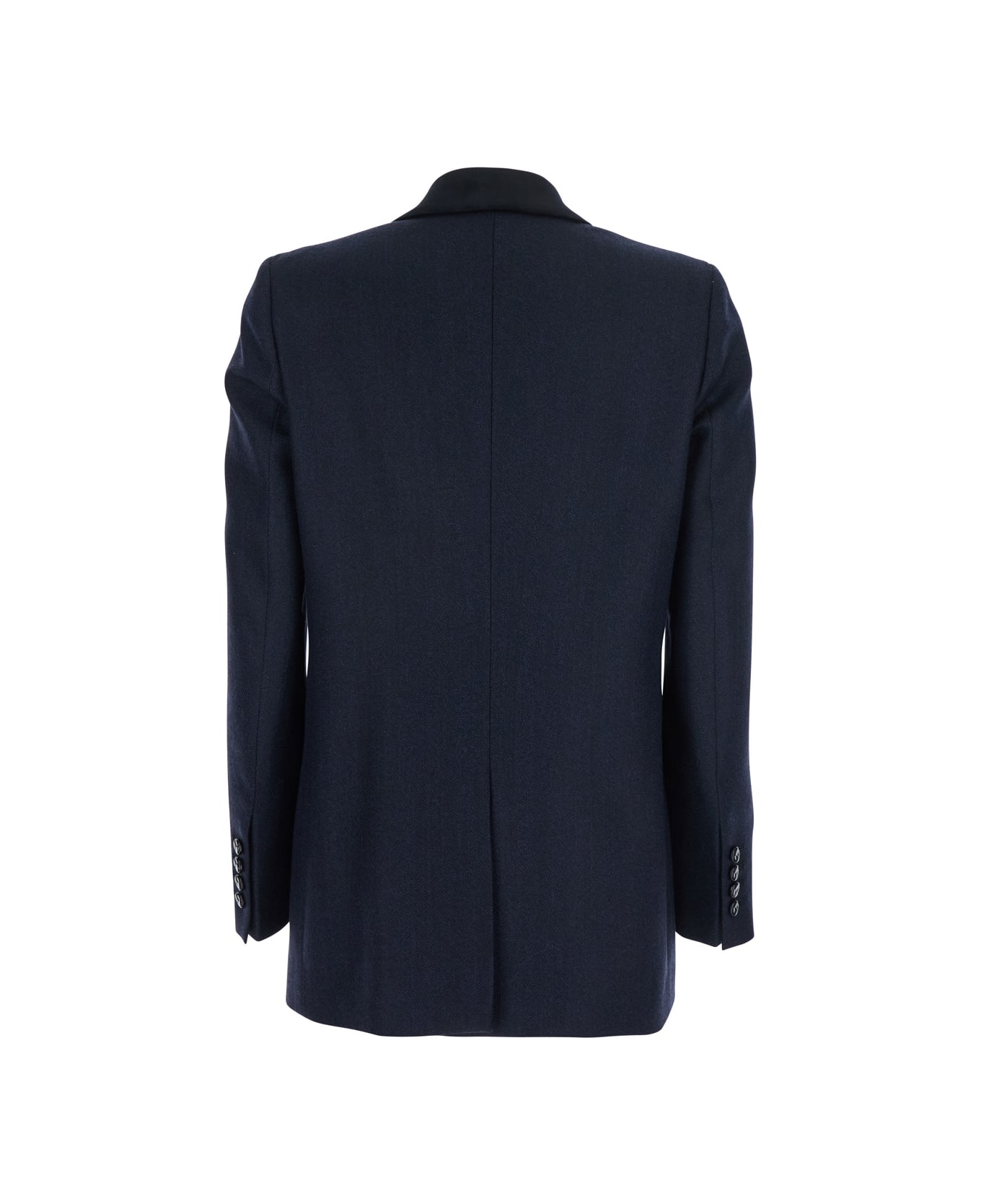 Blazé Milano 
maine
 Blue Double-breasted Jacket With V Neck And Peak Revers In Wool Woman - Blu