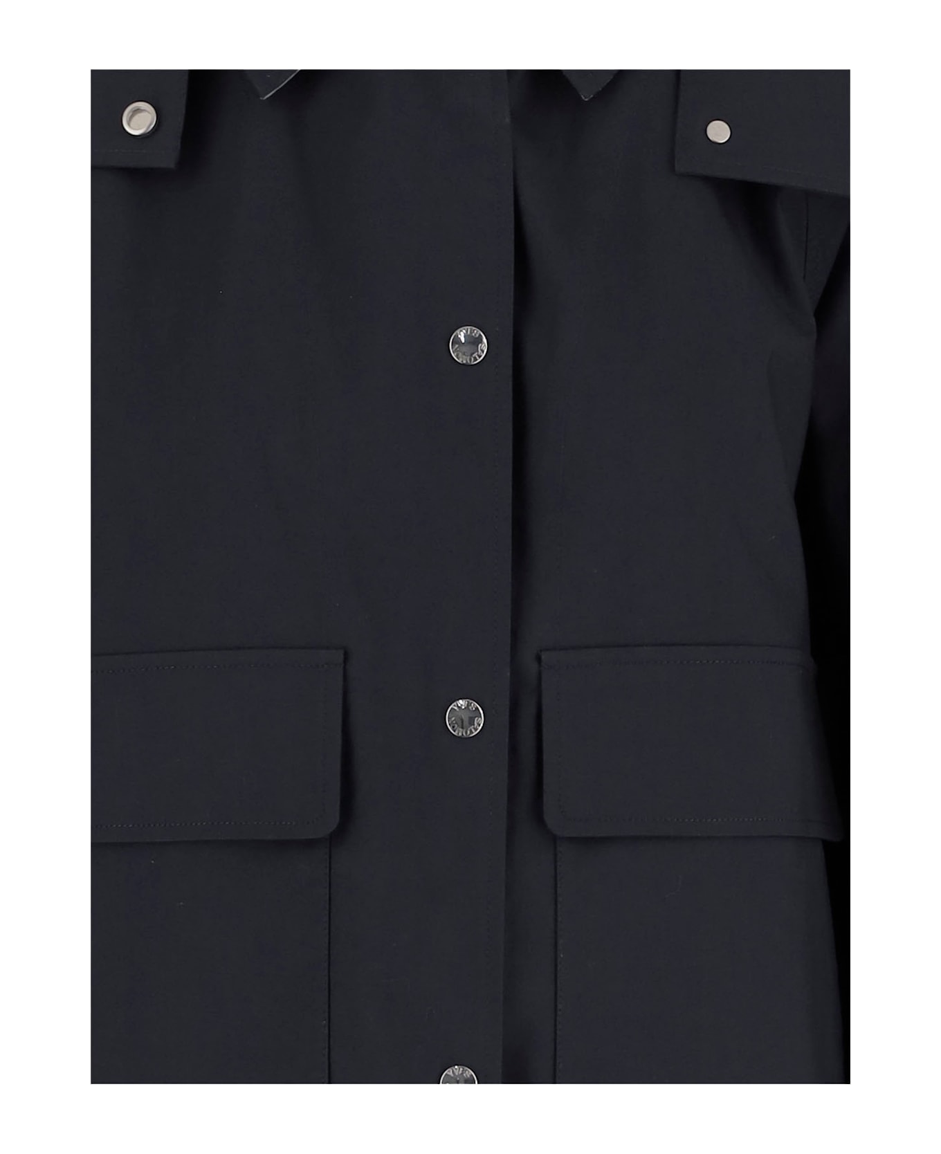 Yves Salomon Hooded Jacket - Blue